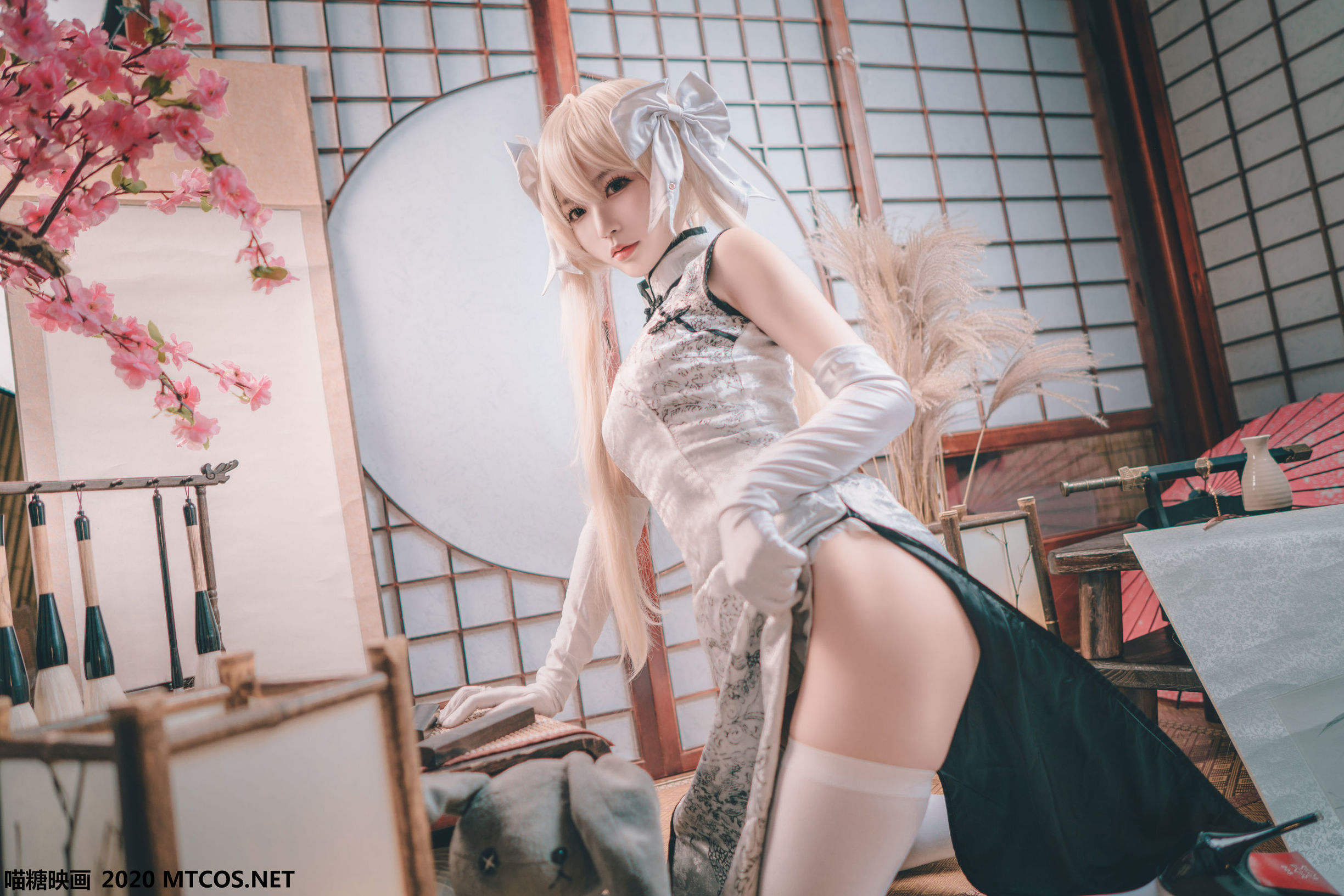 Miêu Đường Điện Ảnh] HML.009 Áo qipao sợi bạc