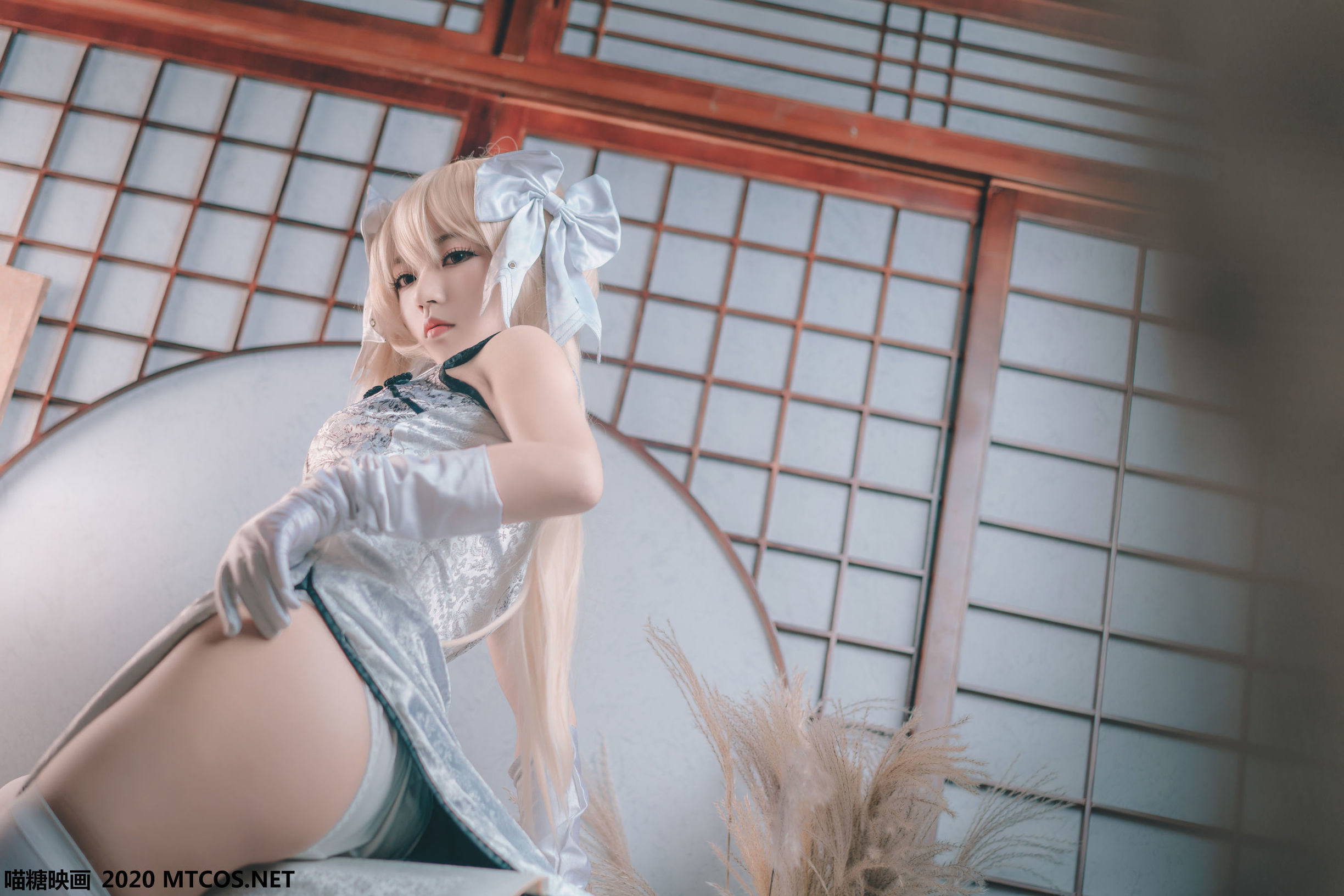 Miêu Đường Điện Ảnh] HML.009 Áo qipao sợi bạc