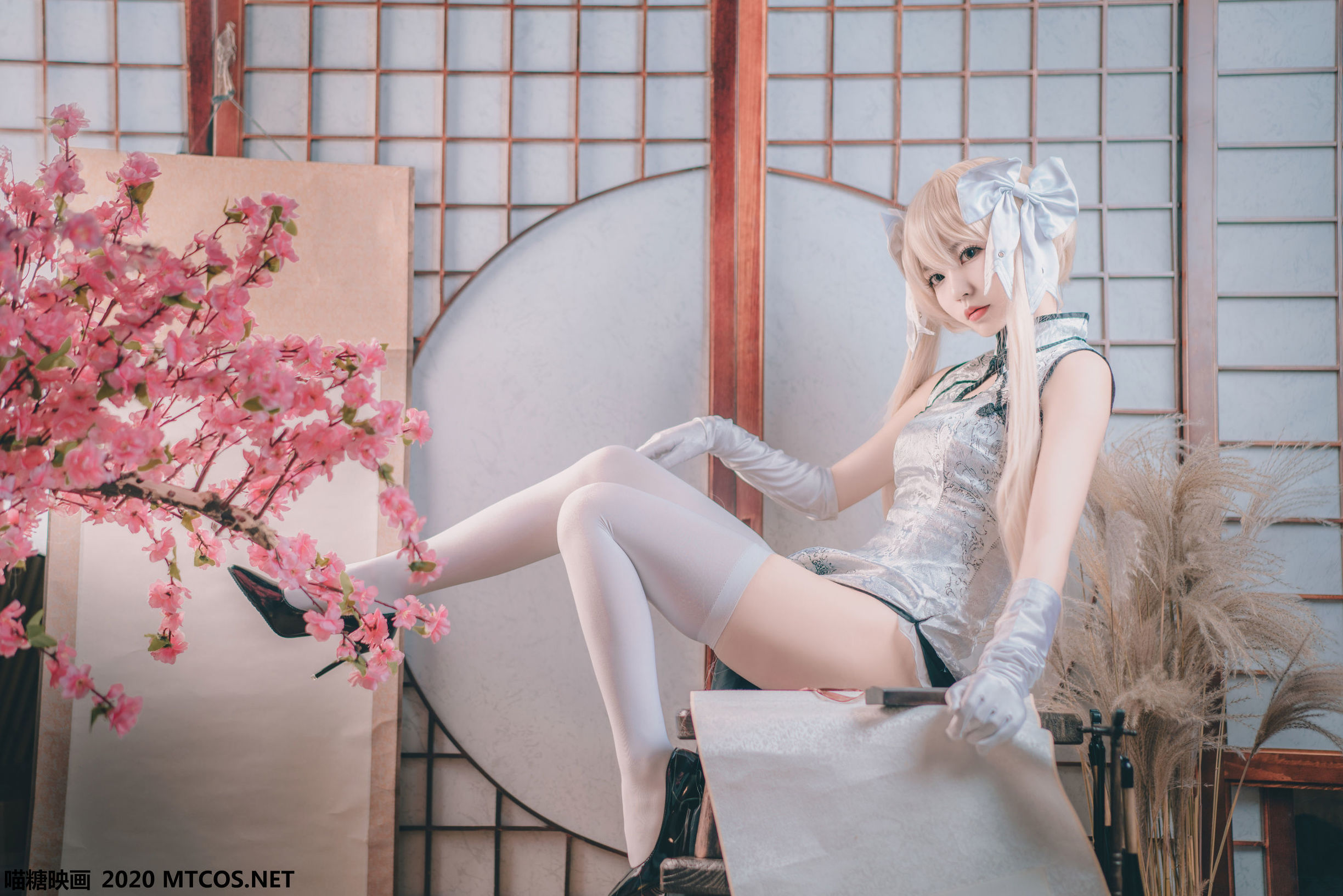 Miêu Đường Điện Ảnh] HML.009 Áo qipao sợi bạc