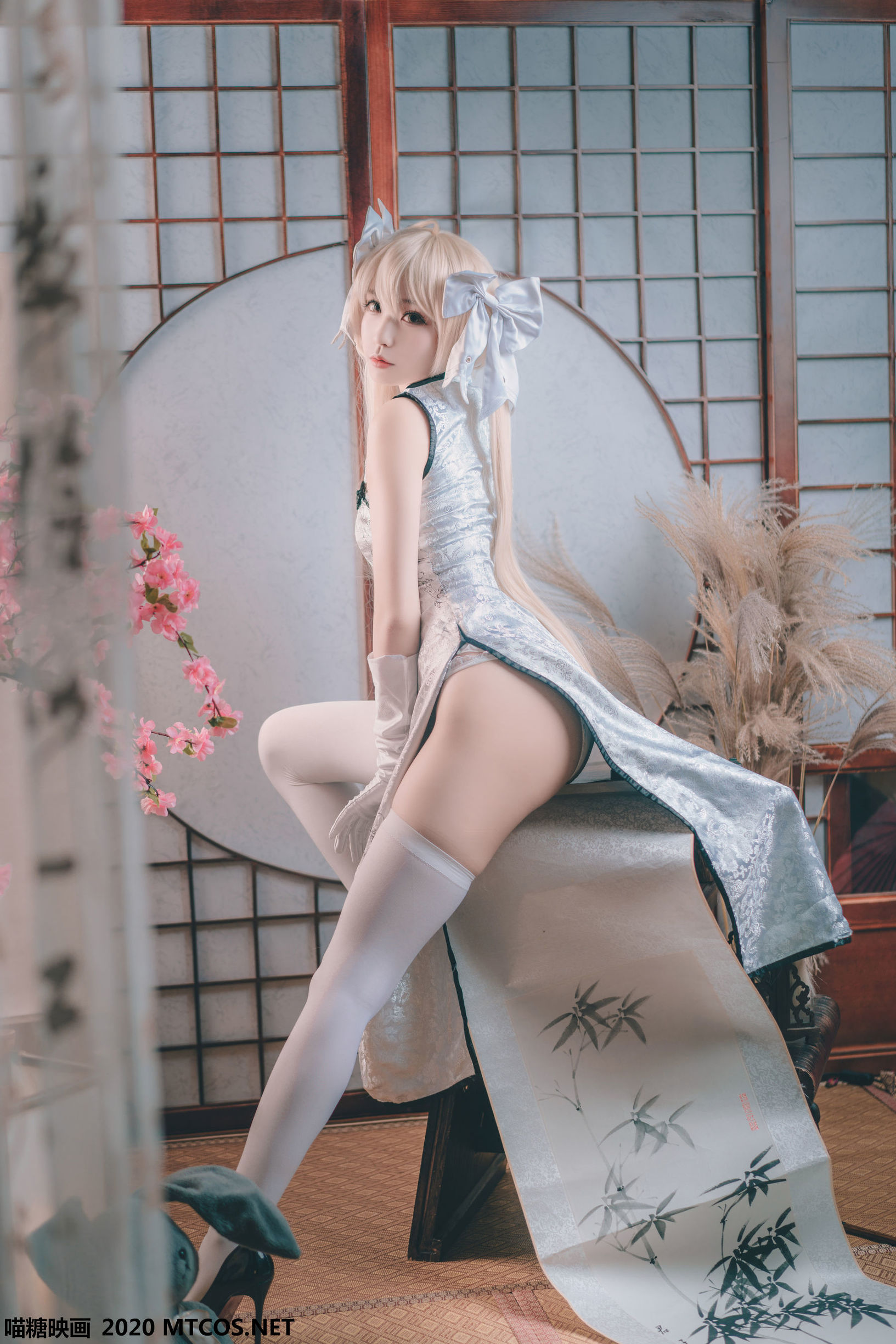 Miêu Đường Điện Ảnh] HML.009 Áo qipao sợi bạc