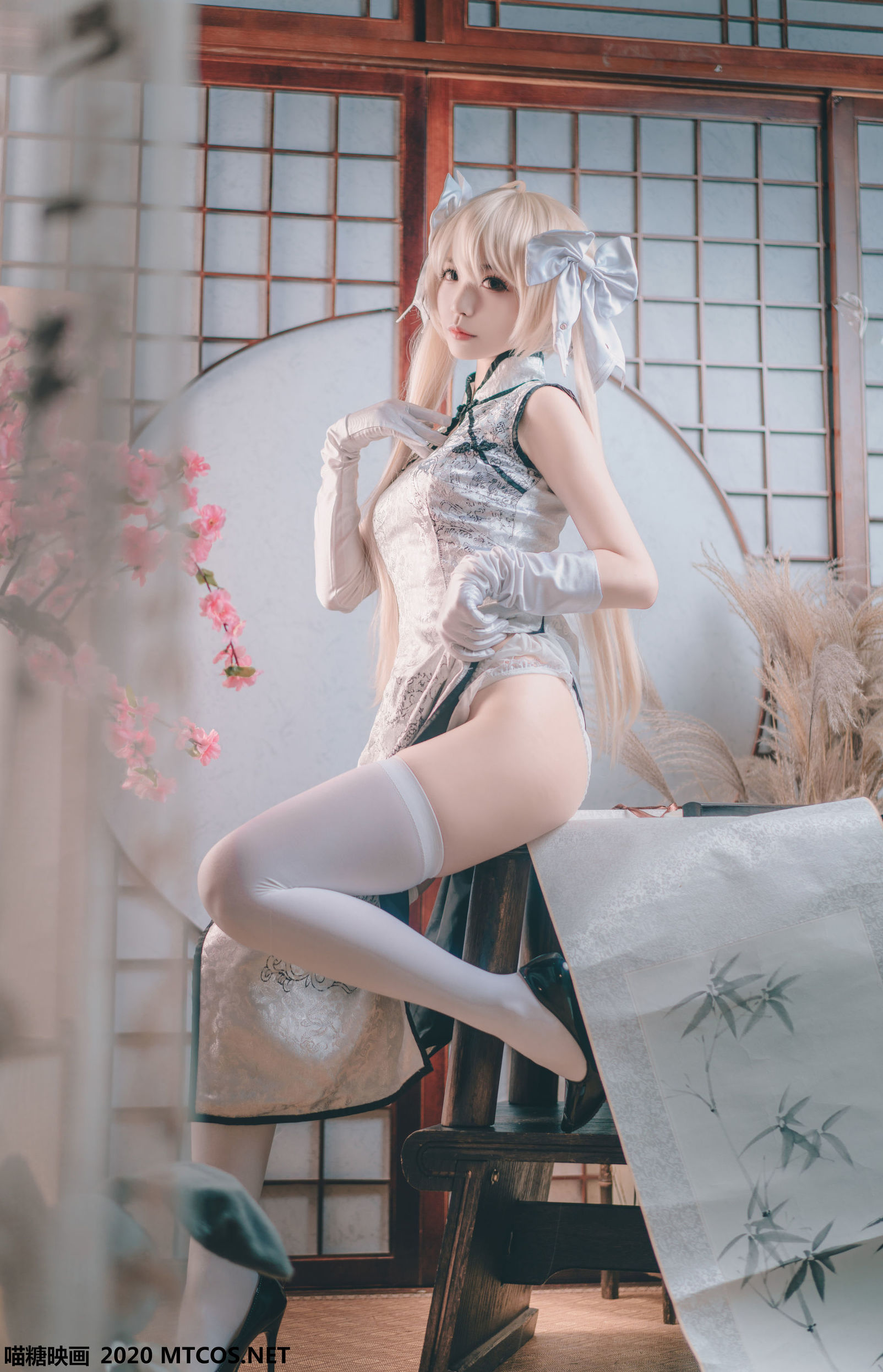 Miêu Đường Điện Ảnh] HML.009 Áo qipao sợi bạc