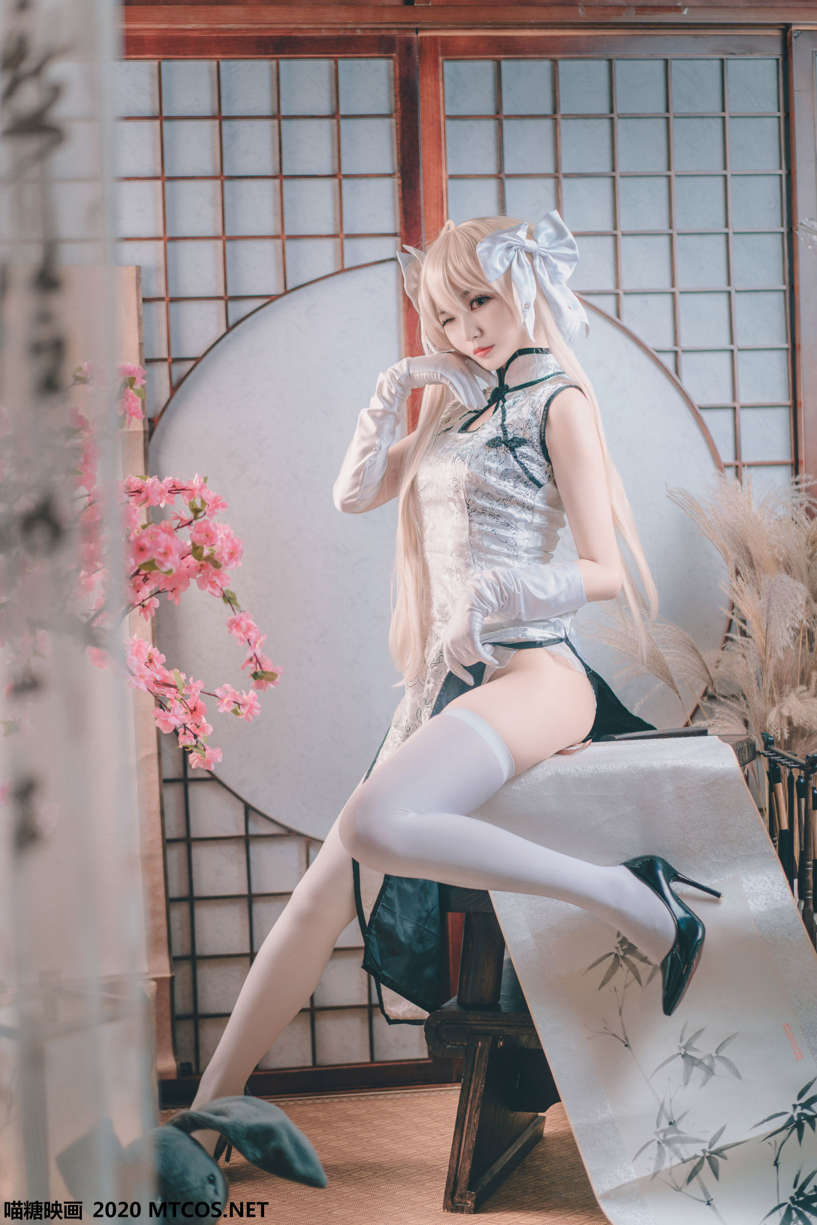 Miêu Đường Điện Ảnh] HML.009 Áo qipao sợi bạc