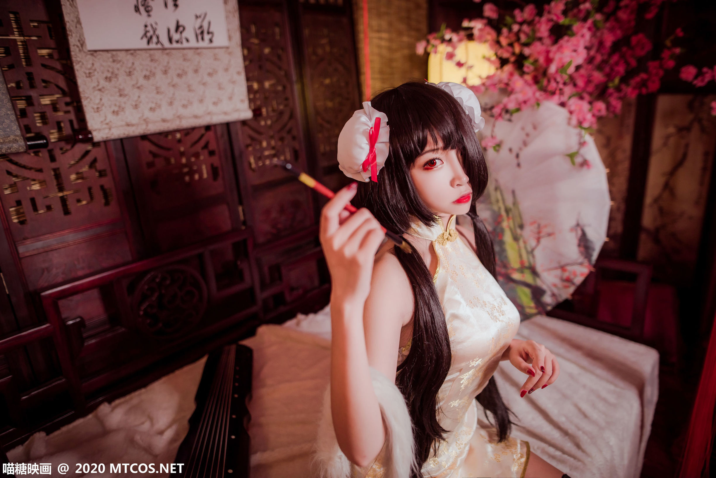 Miao Tang Film] HML.019 Kurumi Black Silk Cheongsam