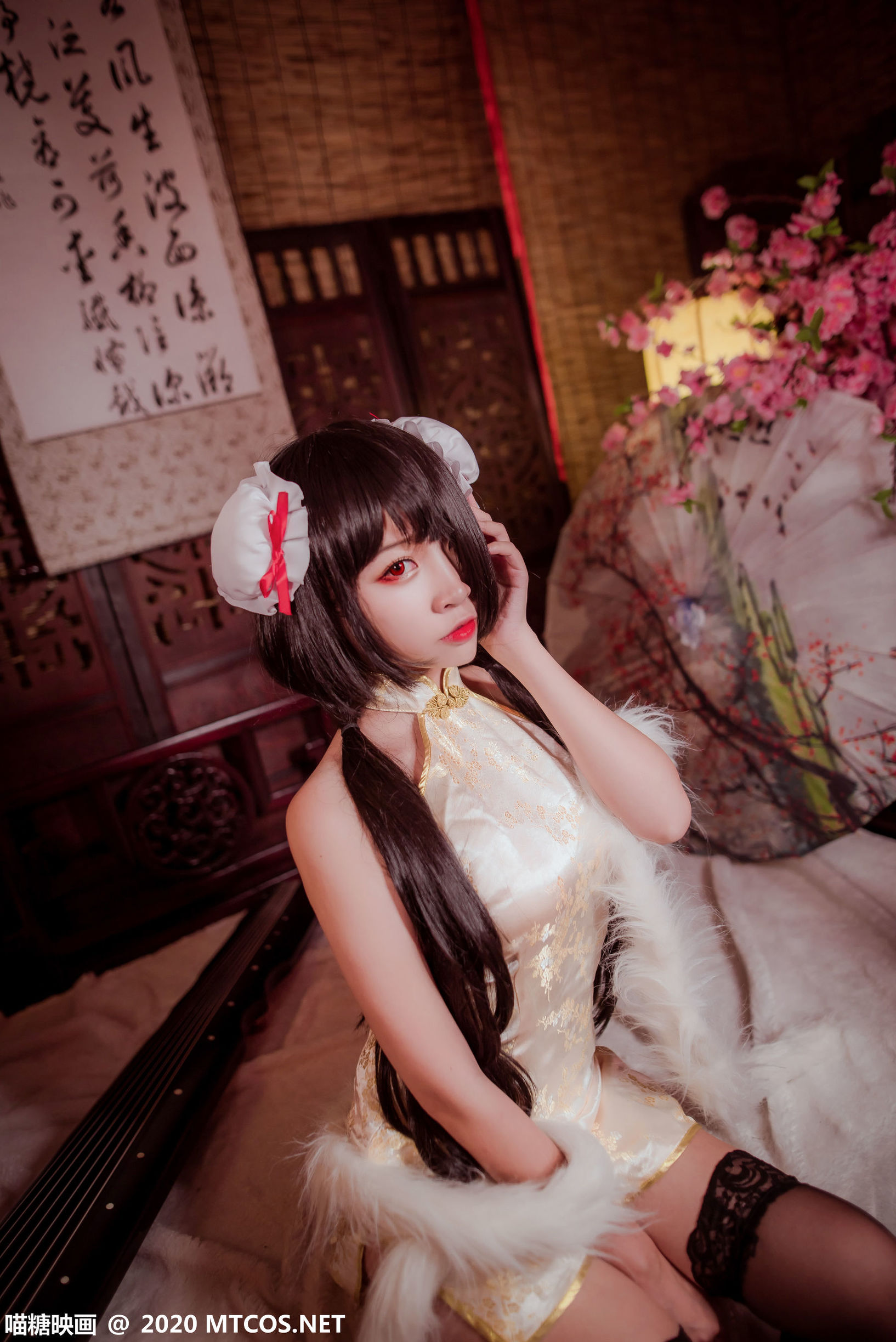 Miao Tang Film] HML.019 Kurumi Black Silk Cheongsam