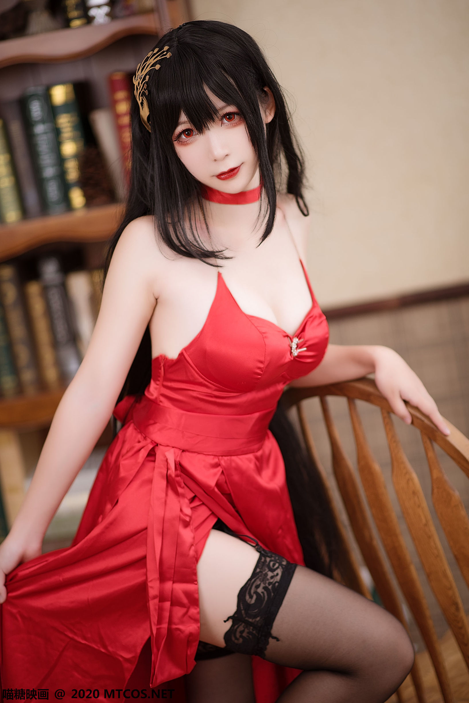 เมียวถังภาพยนตร์] VOL.210 เบฟา ชุดราตรี สีแดง-น้ำเงิน