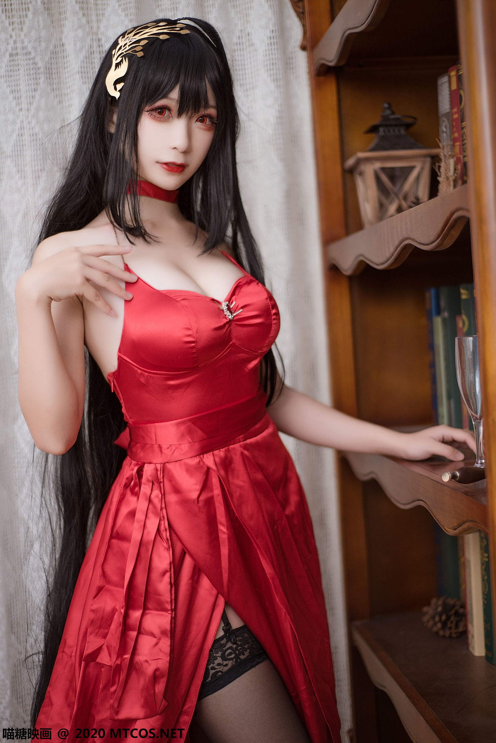 เมียวถังภาพยนตร์] VOL.210 เบฟา ชุดราตรี สีแดง-น้ำเงิน