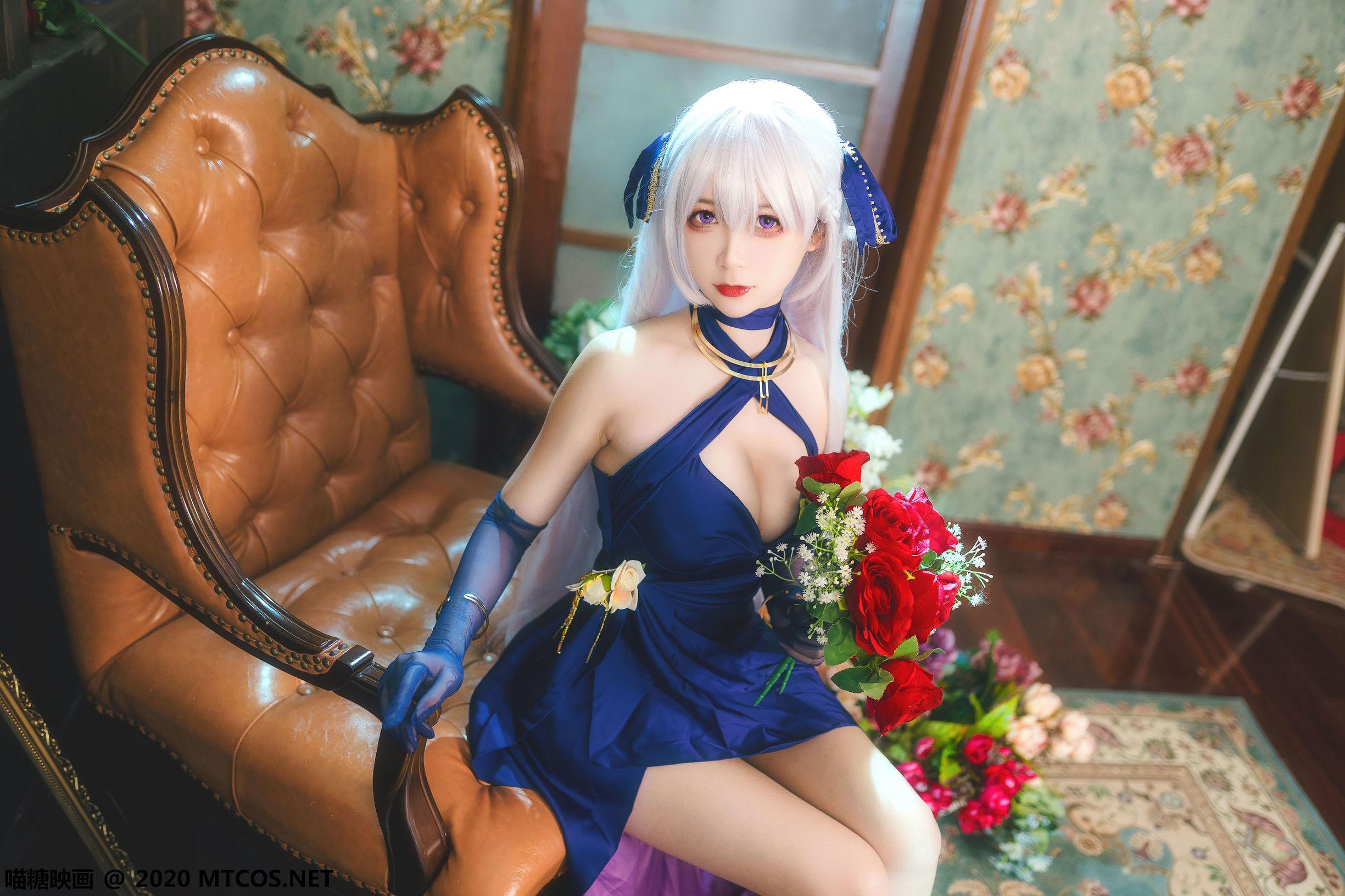 เมียวถังภาพยนตร์] VOL.210 เบฟา ชุดราตรี สีแดง-น้ำเงิน