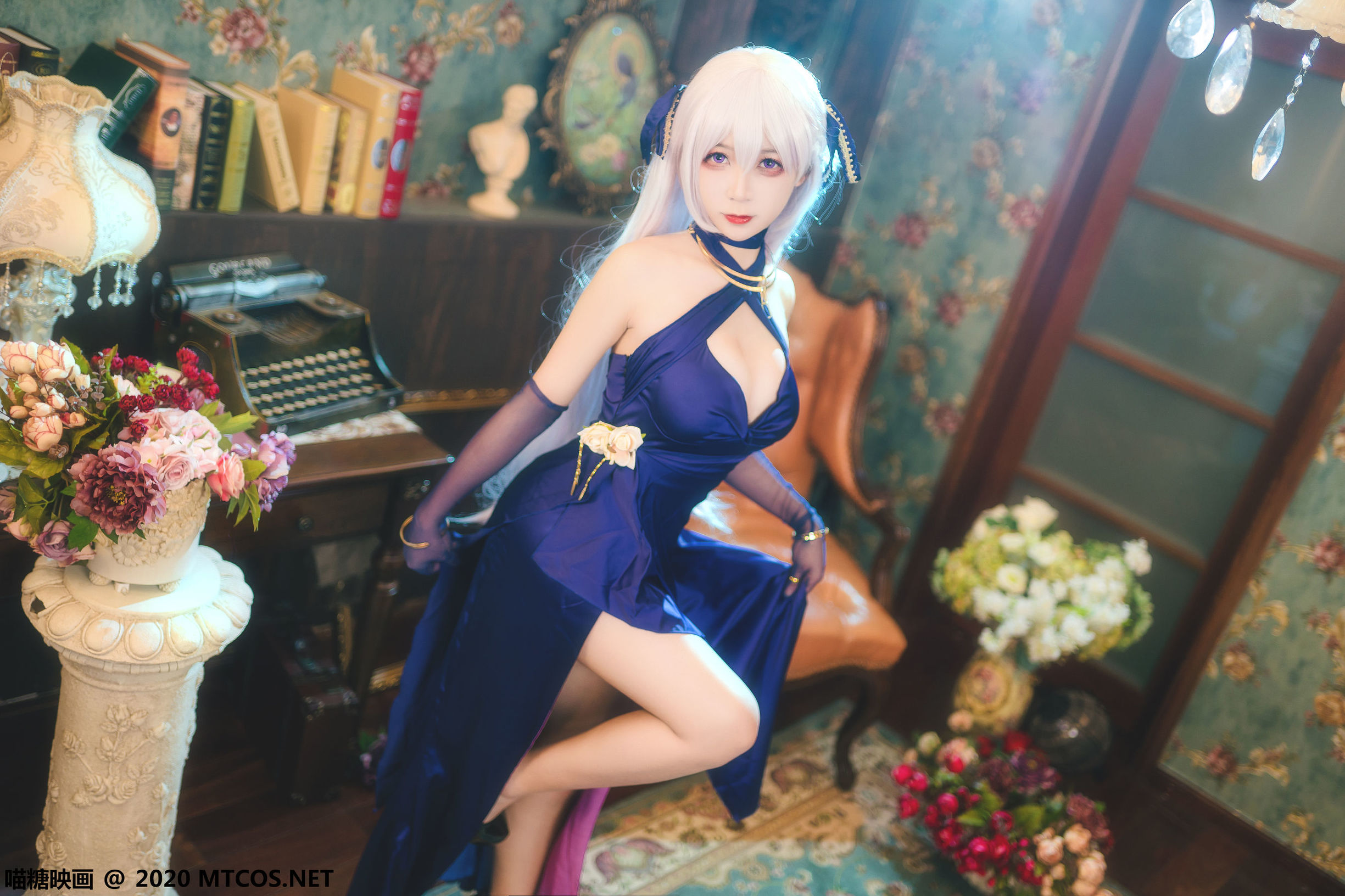 เมียวถังภาพยนตร์] VOL.210 เบฟา ชุดราตรี สีแดง-น้ำเงิน