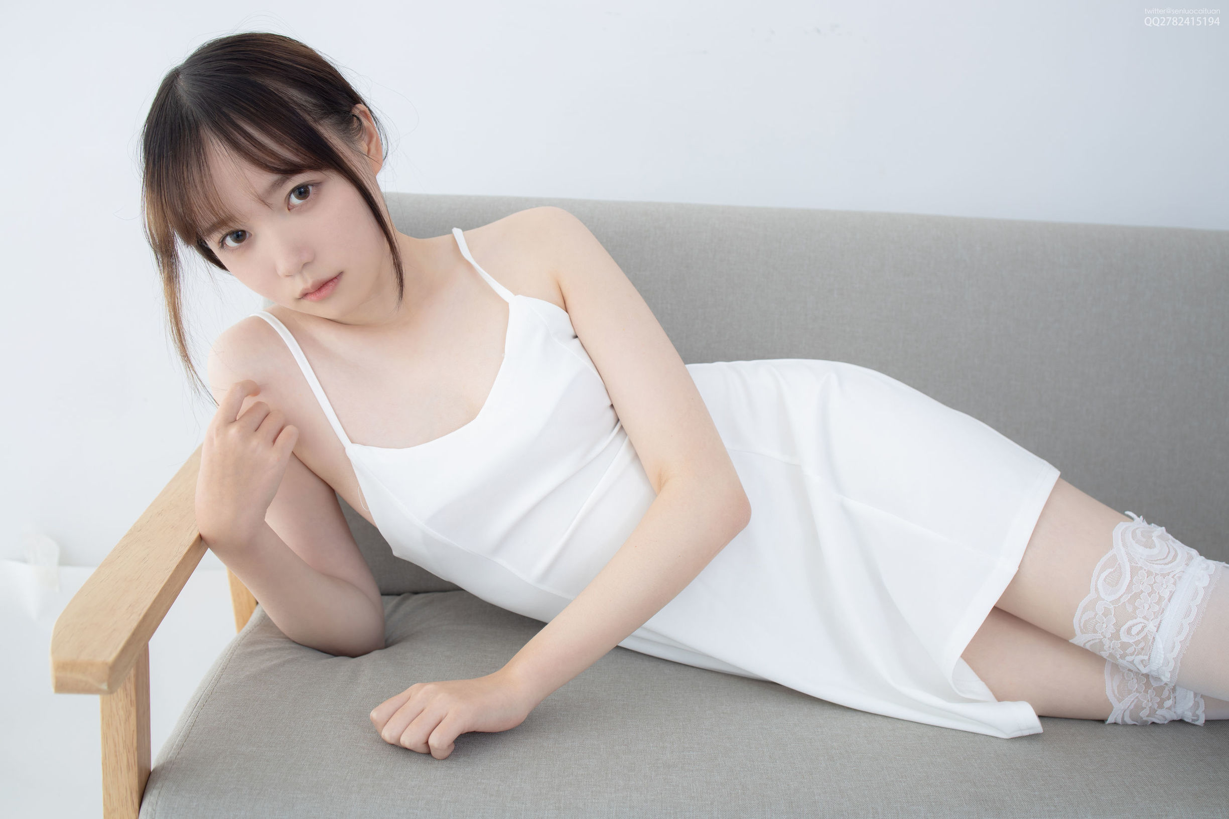 เซนโล่ไคตวน] JKFUN-046 ไอคะ ถุงน่องลูกไม้บางสูงท่อนขาว