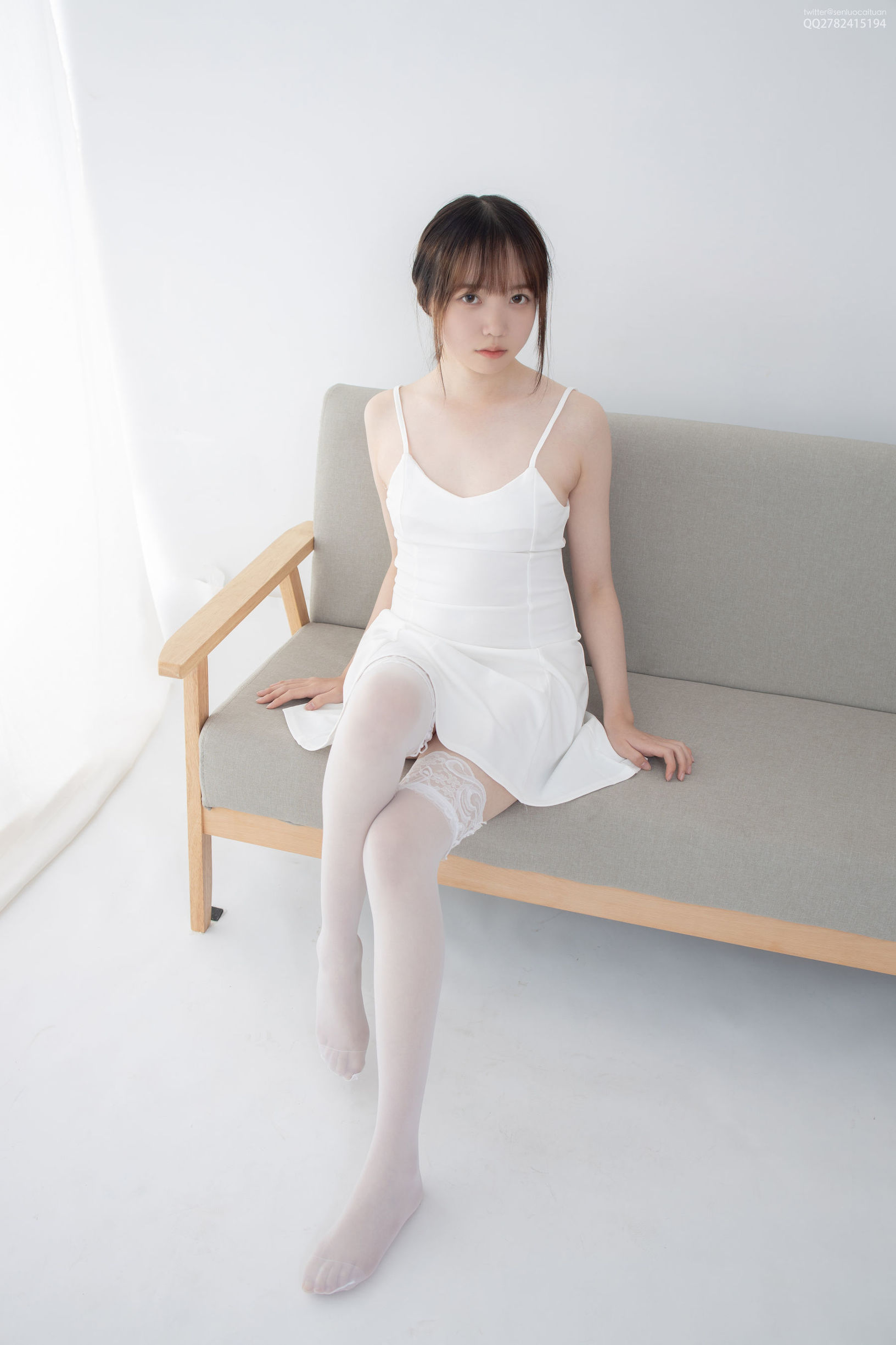 เซนโล่ไคตวน] JKFUN-046 ไอคะ ถุงน่องลูกไม้บางสูงท่อนขาว