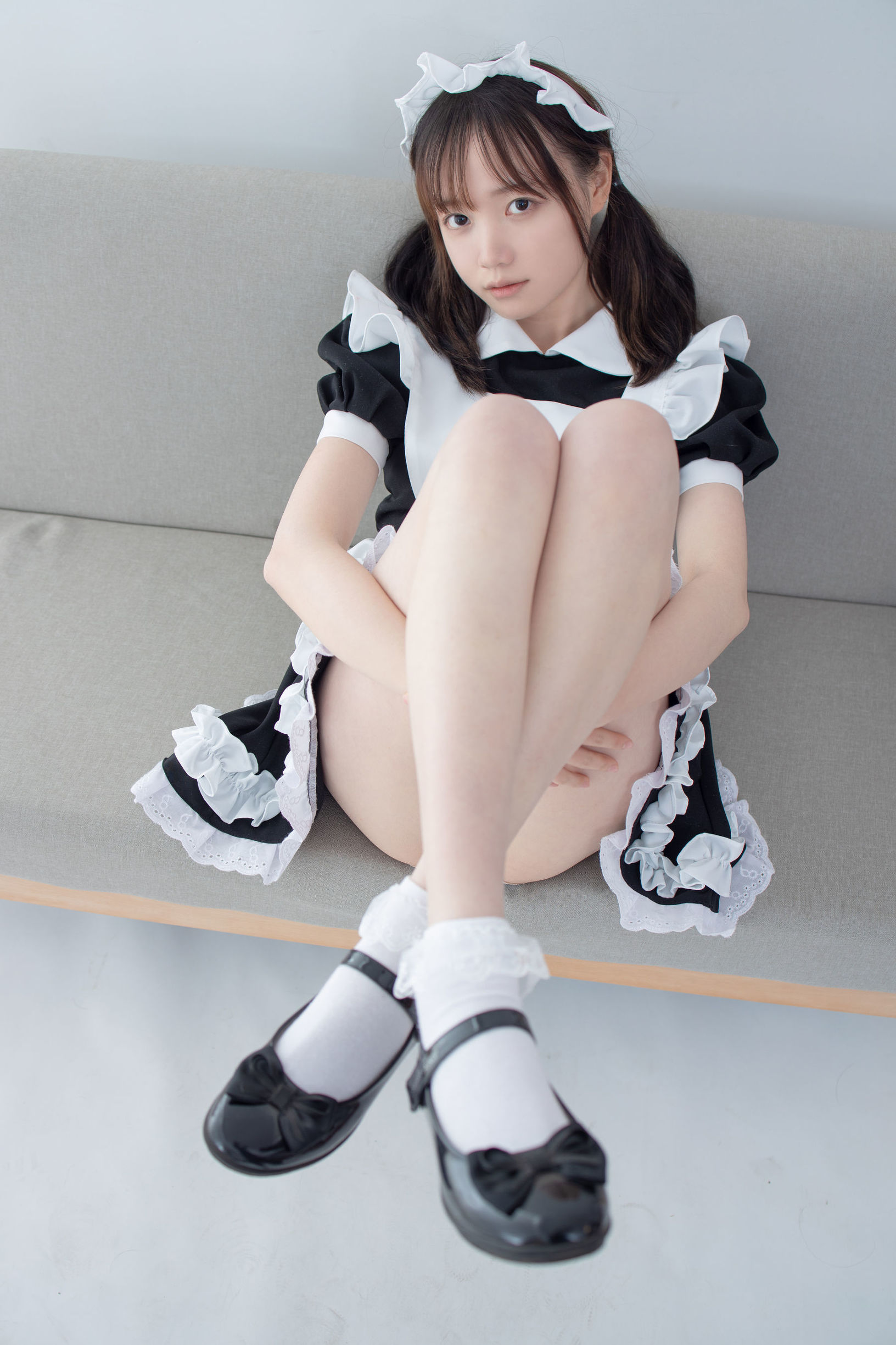 森羅財団] JKFUN-053 アイカ レース花辺短ソックス メイド
