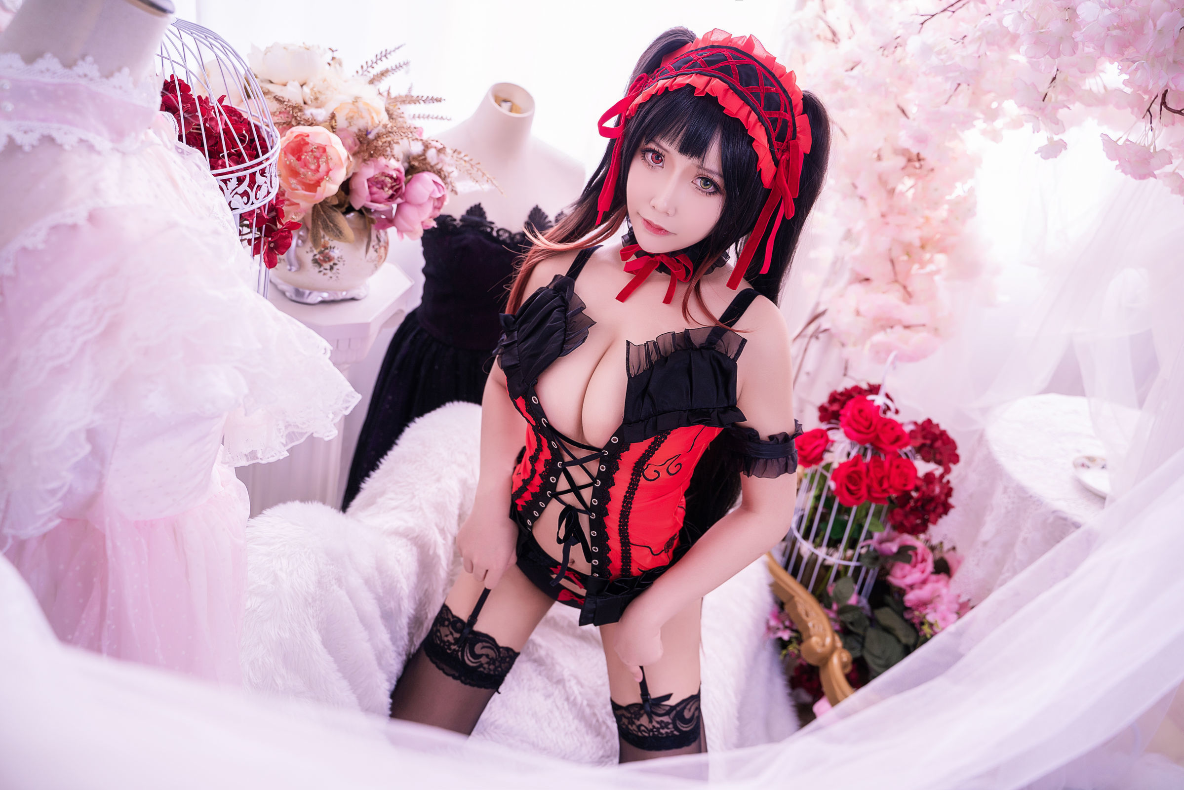  belle  Cosplay] Cô gái 2D ôm Mozi aa - Kurumi Renda đen