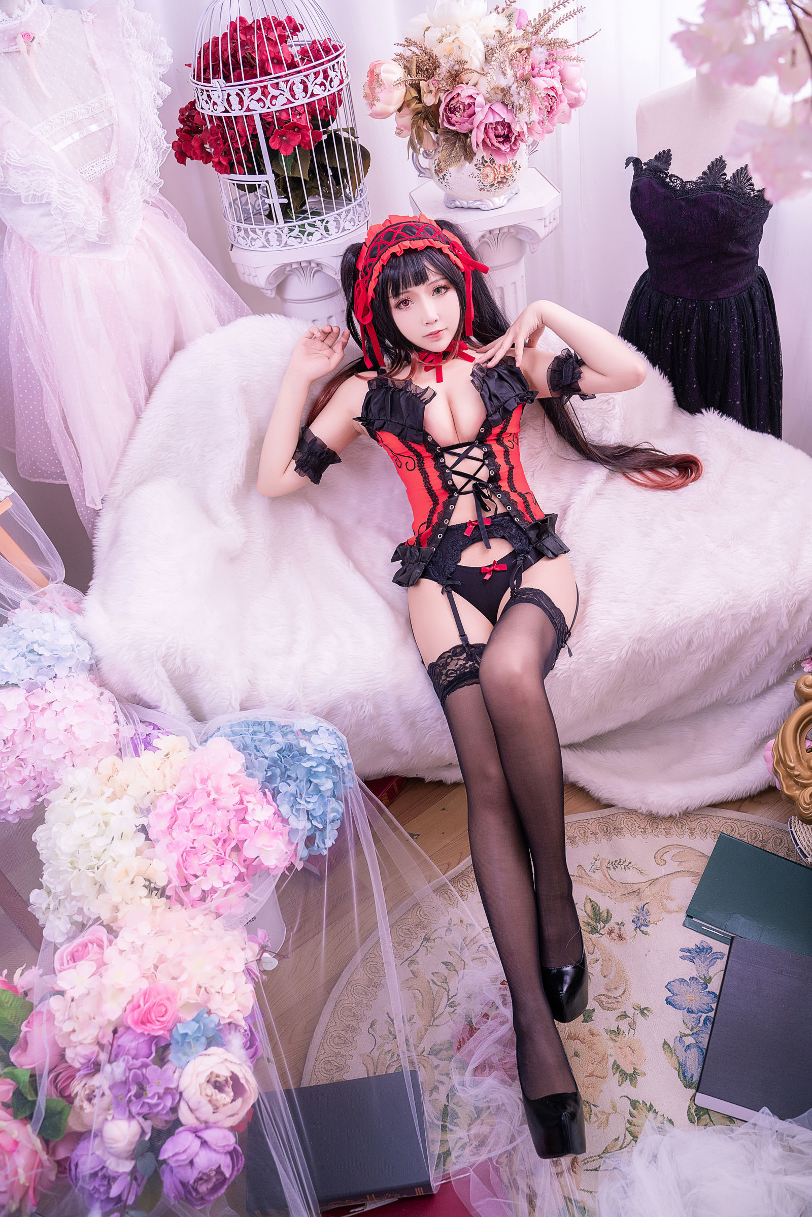  belle  Cosplay] Cô gái 2D ôm Mozi aa - Kurumi Renda đen