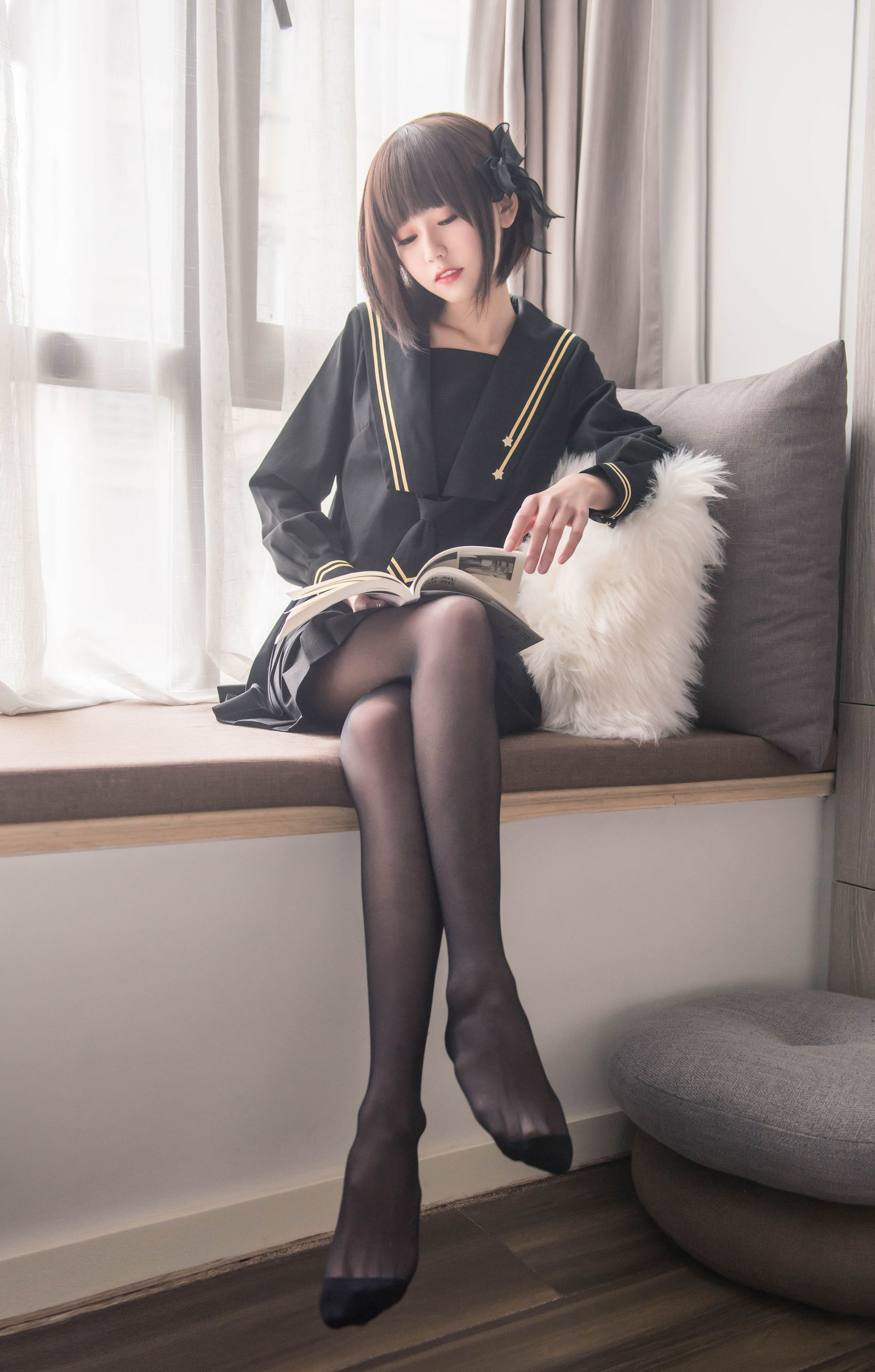 [萝莉COS] 小妖精你的负卿 - 窗台制服
