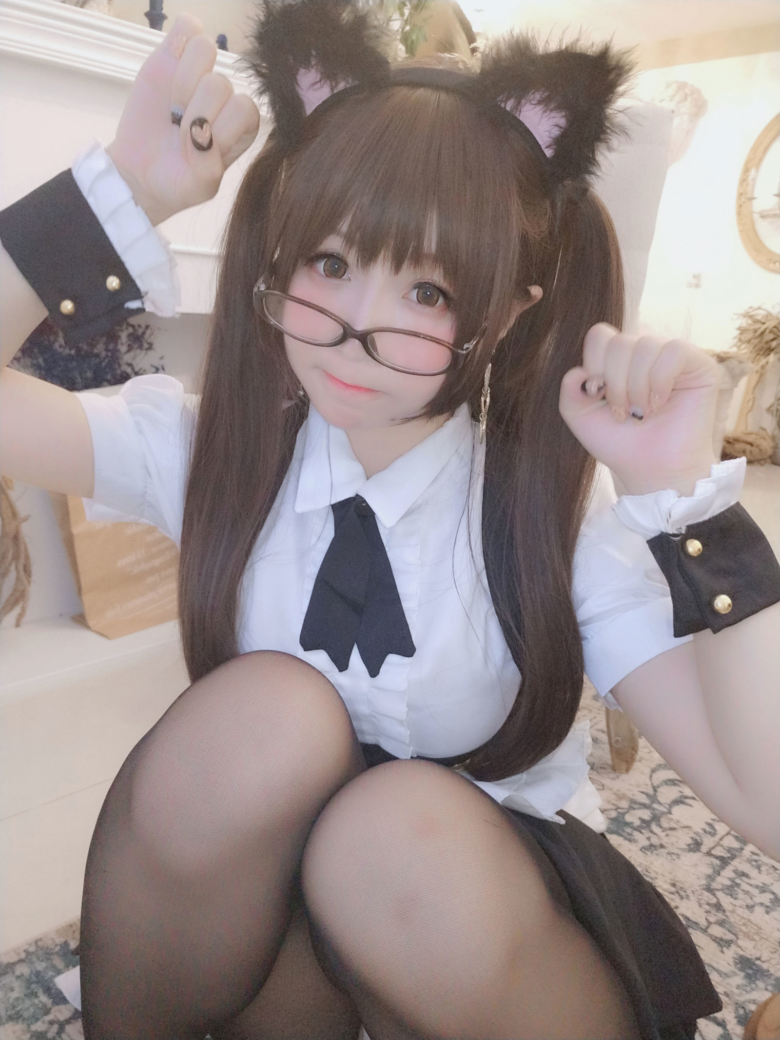  belle  COS] YoYo - Nữ hầu mặc tất đen