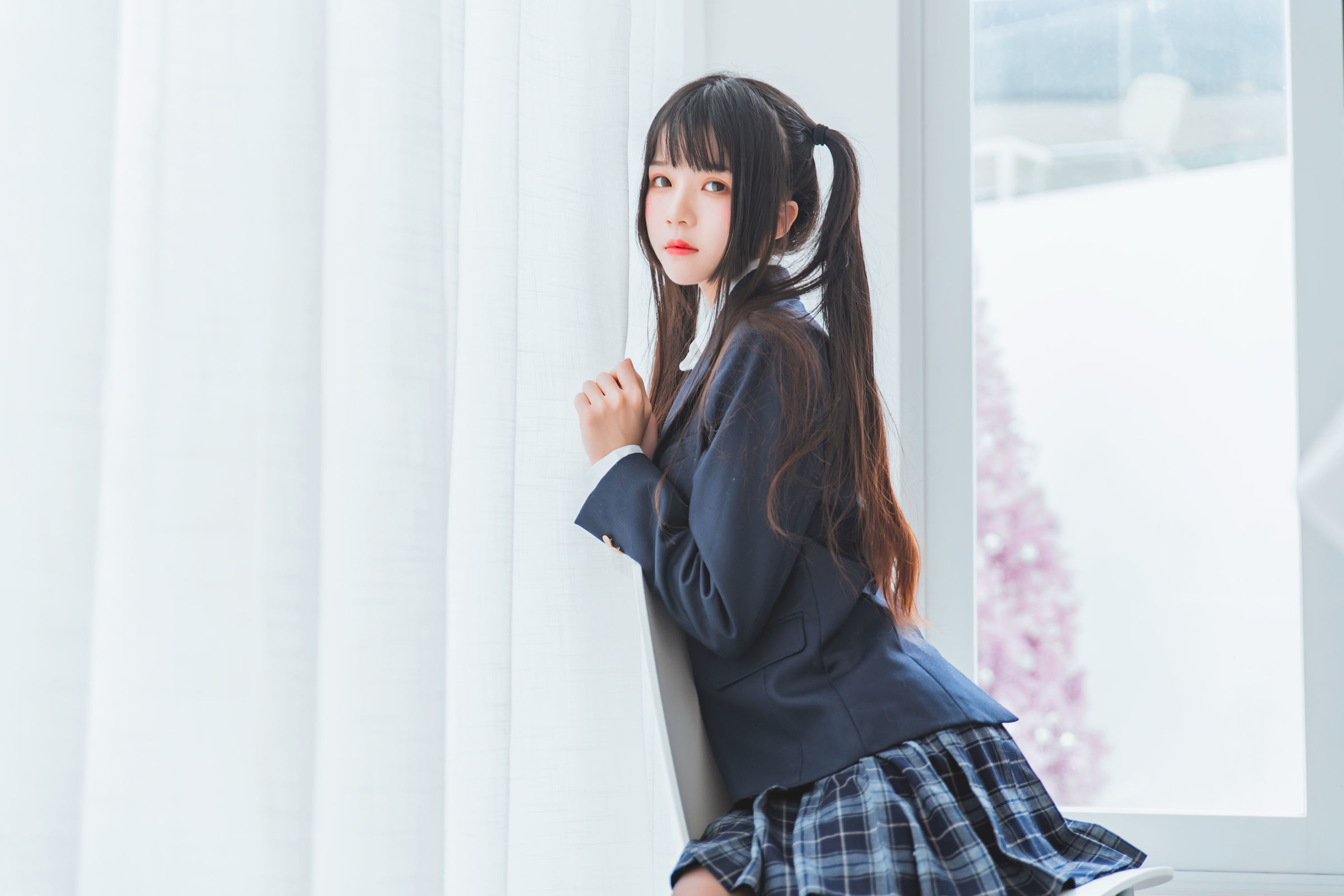 蘿莉COS] 櫻桃喵 - 冬季制服絲秀