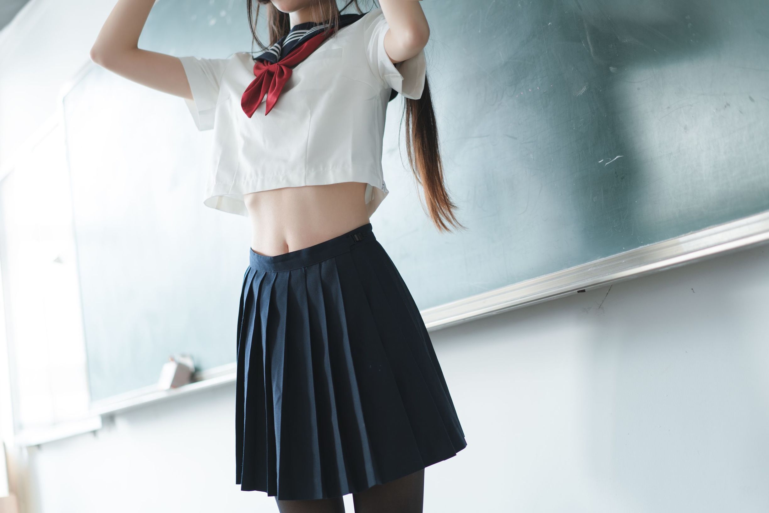  belle  Cosplay] Cô gái thanh khiết Vũ Canh Bách Quỷ - JK đồng phục
