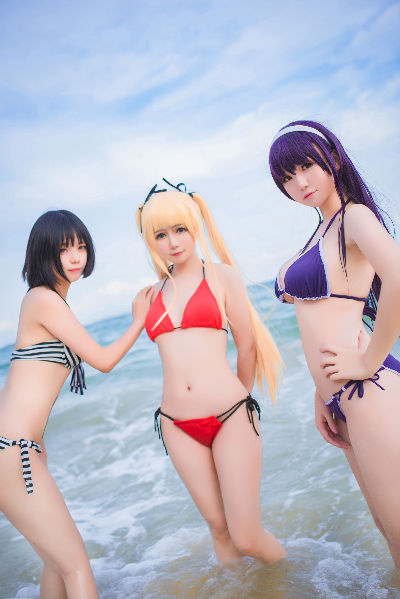 [萝莉COS] 白金Saki - 水着