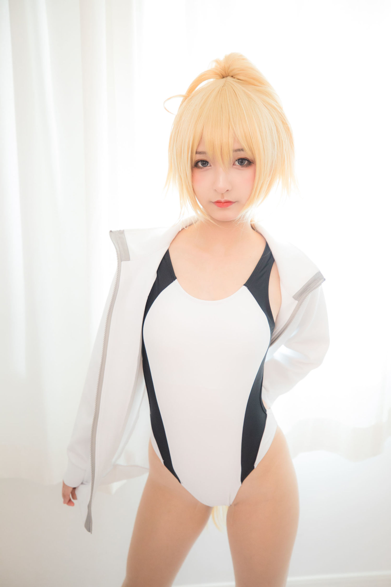  belle ta Cosplay] Kagurazaka Mafuyu Jeanne d'Arc Swimsuit