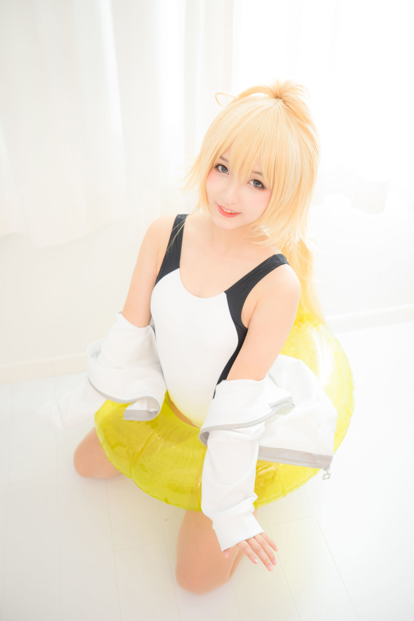  belle ta Cosplay] Kagurazaka Mafuyu Jeanne d'Arc Swimsuit