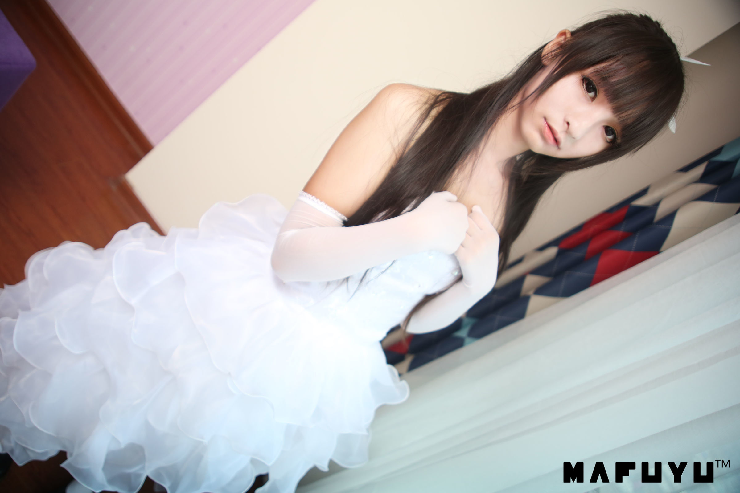  belle ta Cosplay] Kagura Ban Mafuyu Wedding Dress Series Photo Set