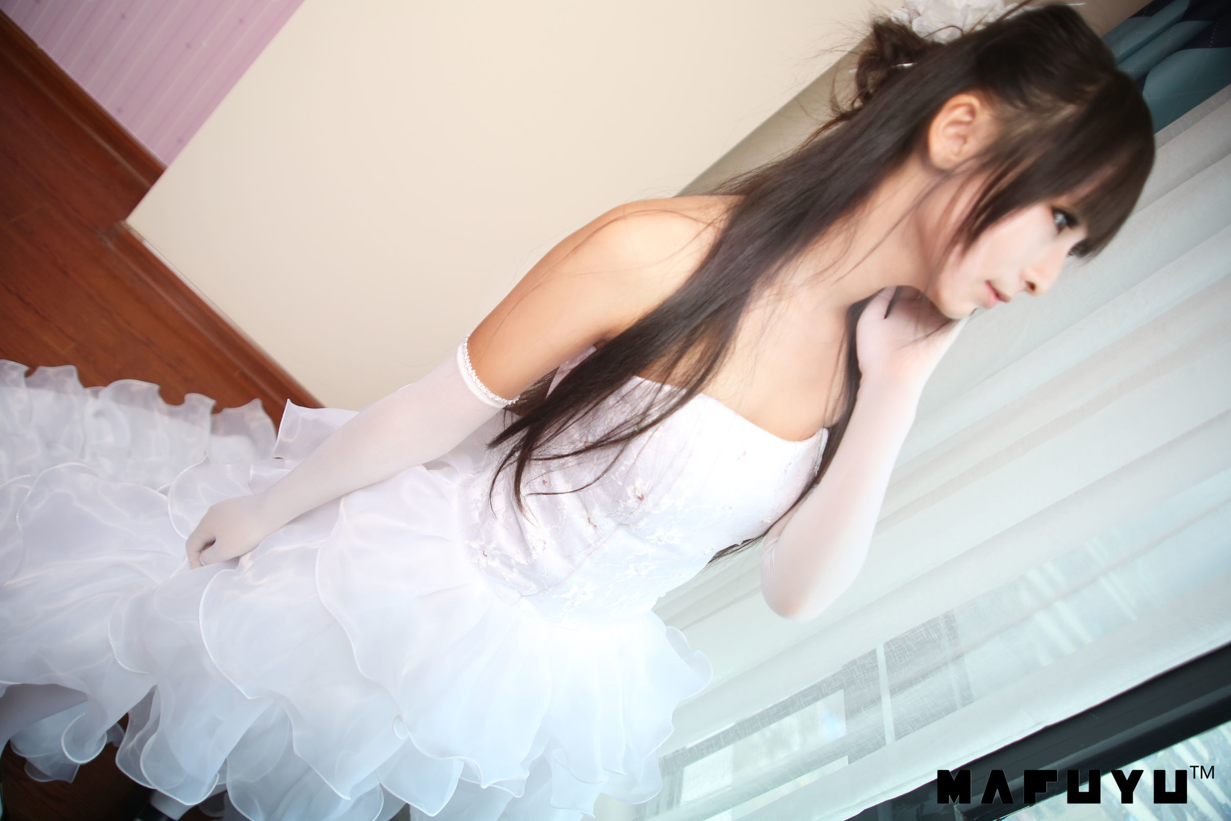  belle ta Cosplay] Kagura Ban Mafuyu Wedding Dress Series Photo Set