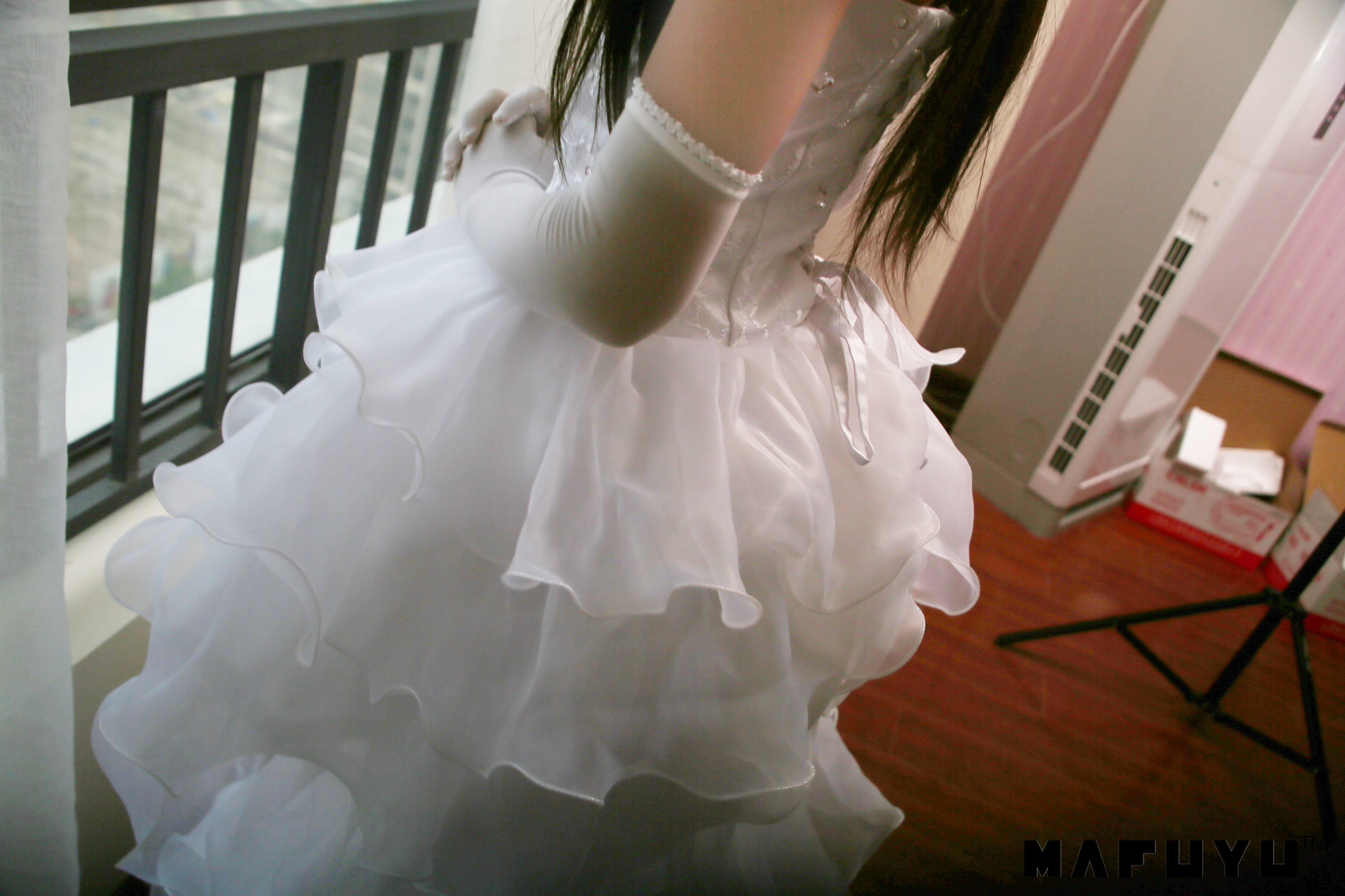  belle ta Cosplay] Kagura Ban Mafuyu Wedding Dress Series Photo Set