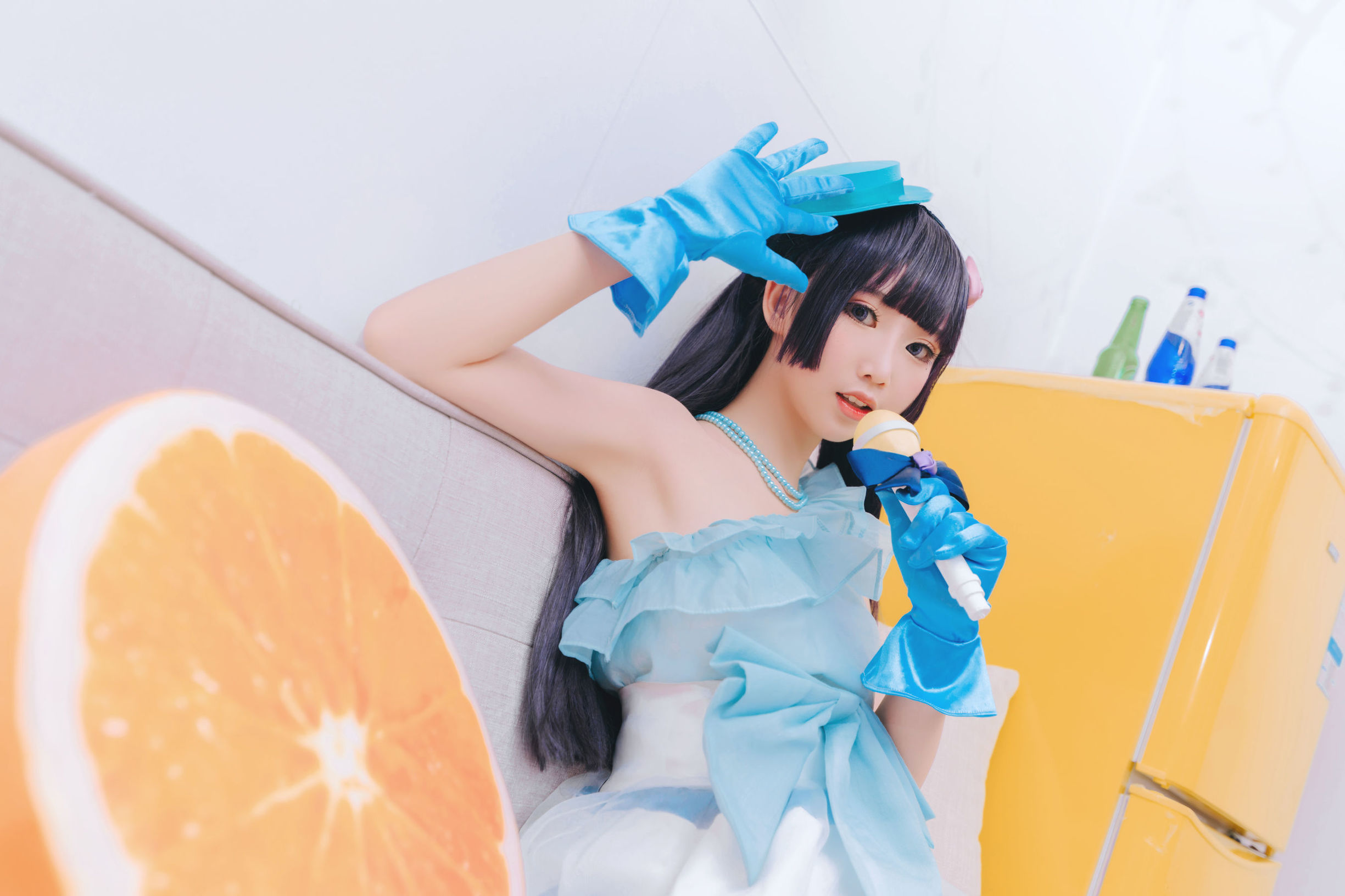 [萝莉COS] 面饼仙儿 - 黑猫打歌服