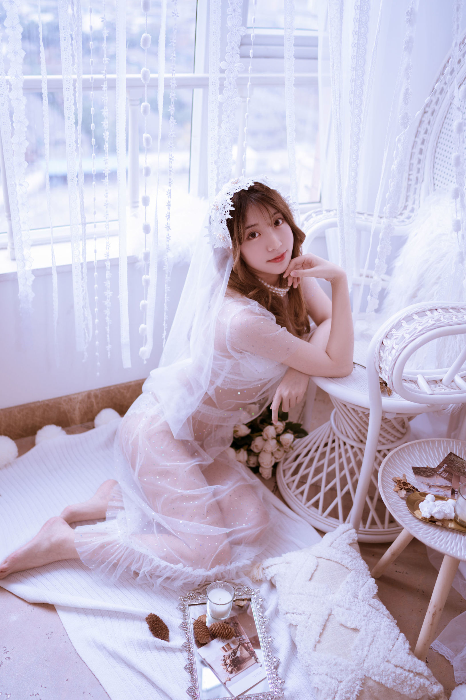 [萝莉COS] 黑川 - 年上彼女 婚纱+毛衣