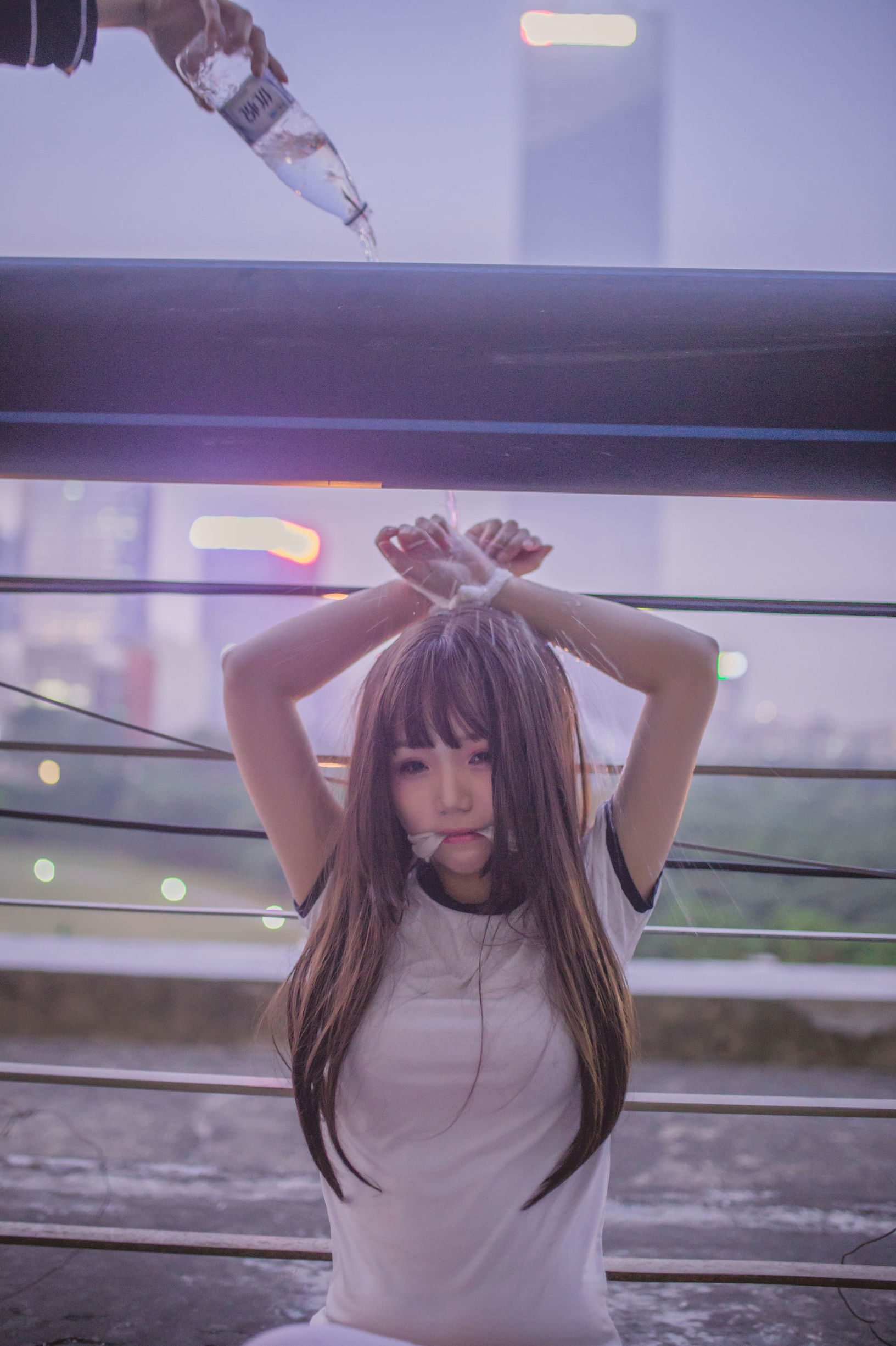  belle ta COS] Yoko Zhai Xia Cos - White Silk Bondage