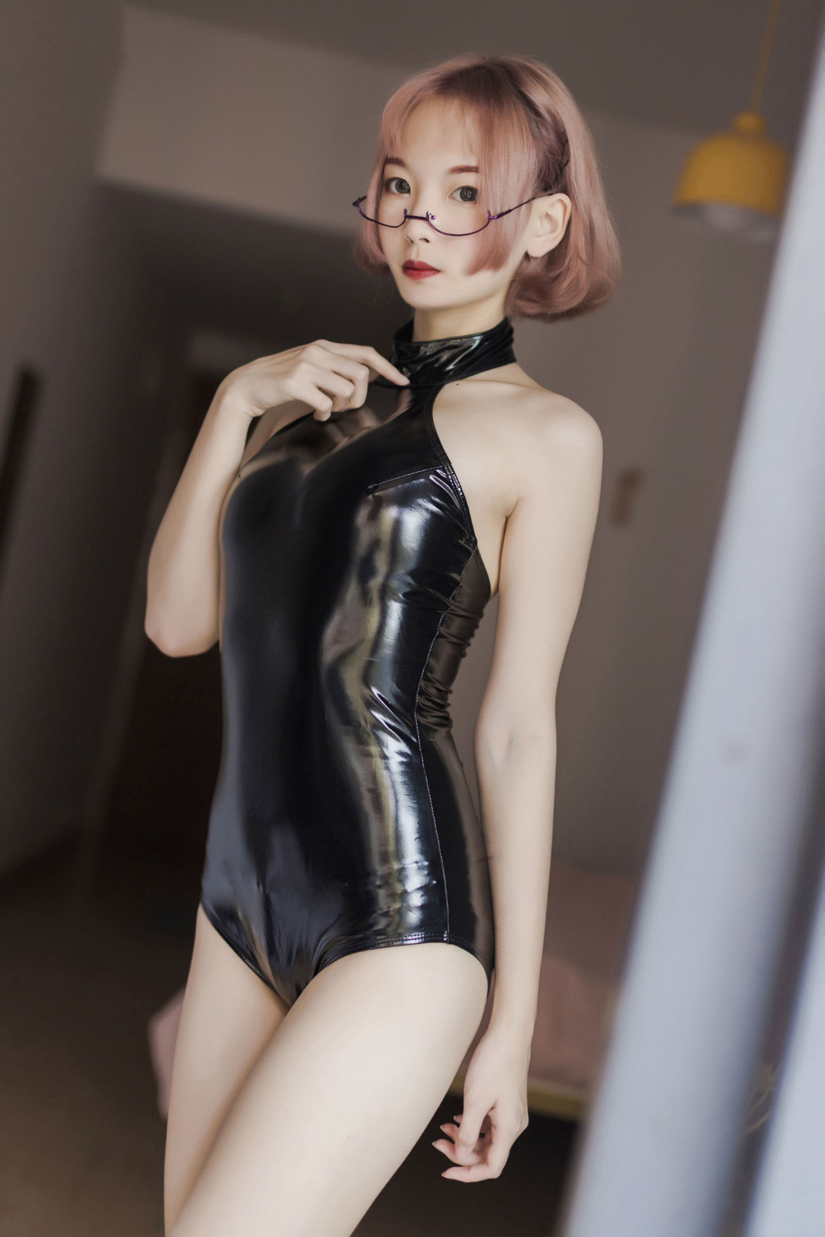 Domain of the Wind No.115 Black Vinyl School Swimsuit