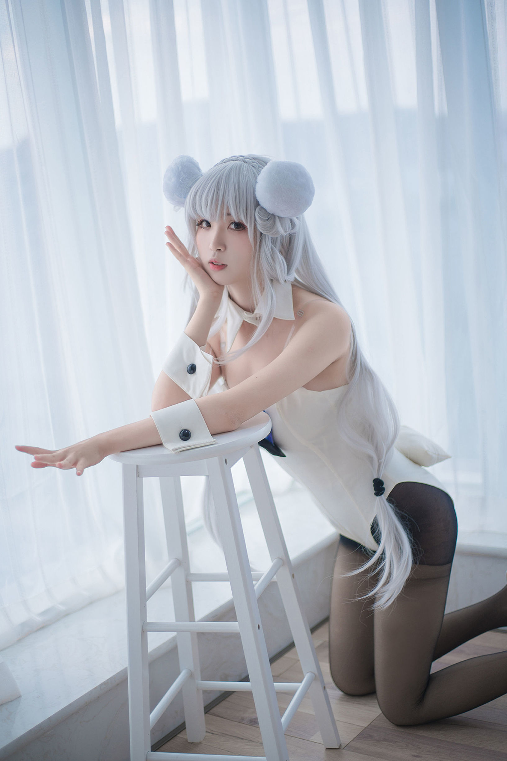 Domain of the Wind] No. 138 Black Silk Cosplay Cute Girl