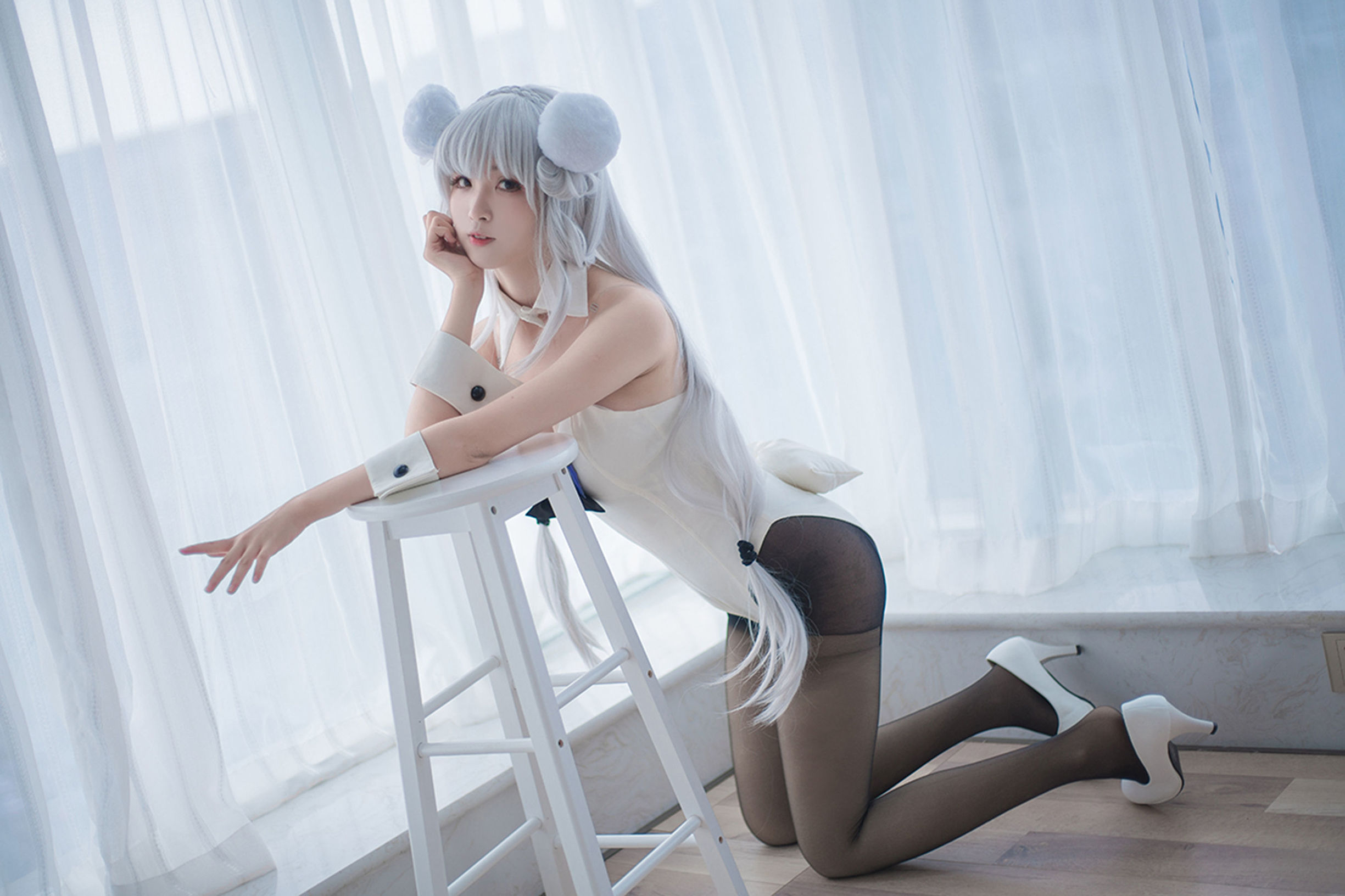 Domain of the Wind] No. 138 Black Silk Cosplay Cute Girl