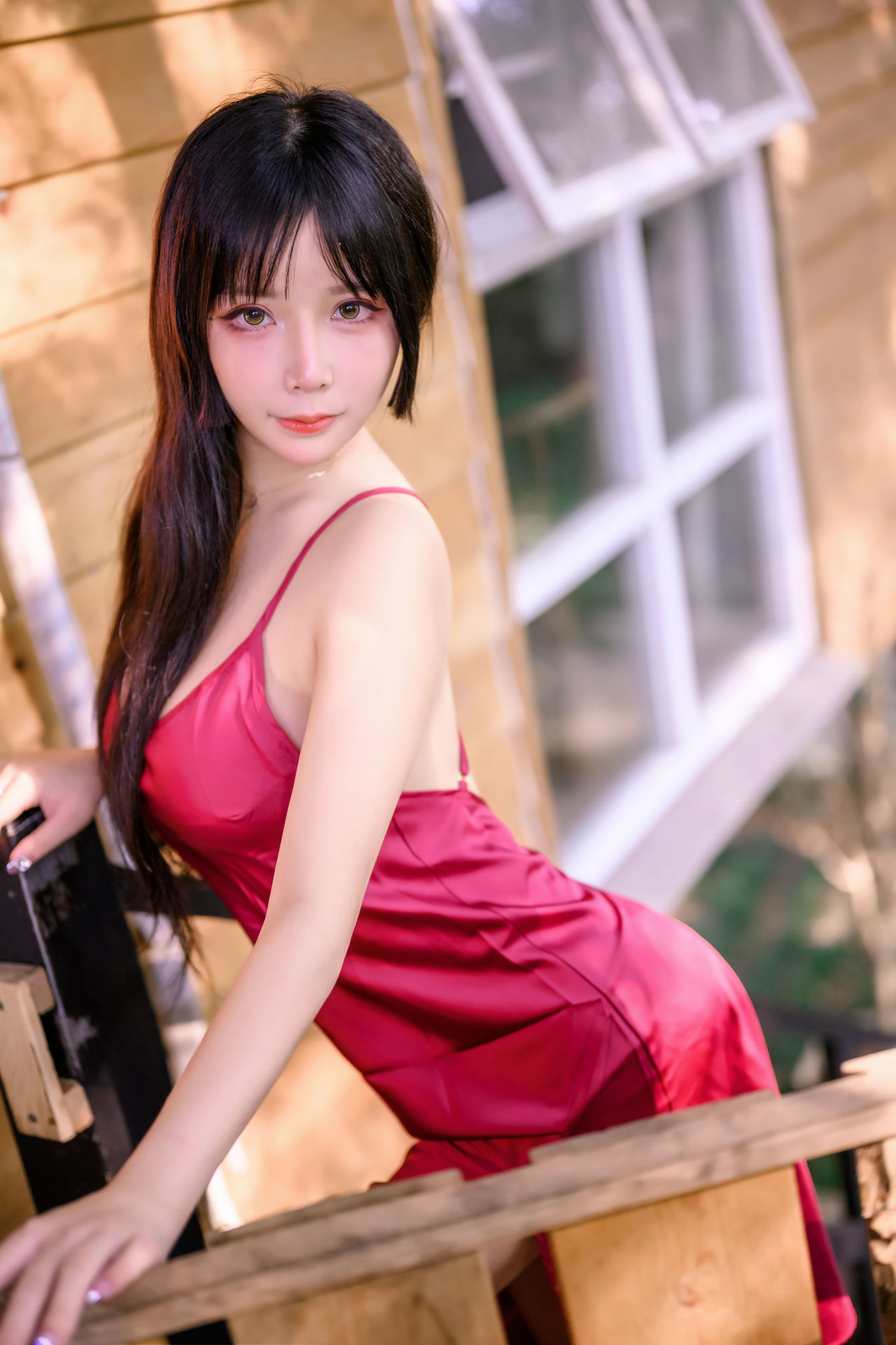 コスプレ福利] 二次元美少女がモクシアーを抱いて連れ去る - 屋外セクシー