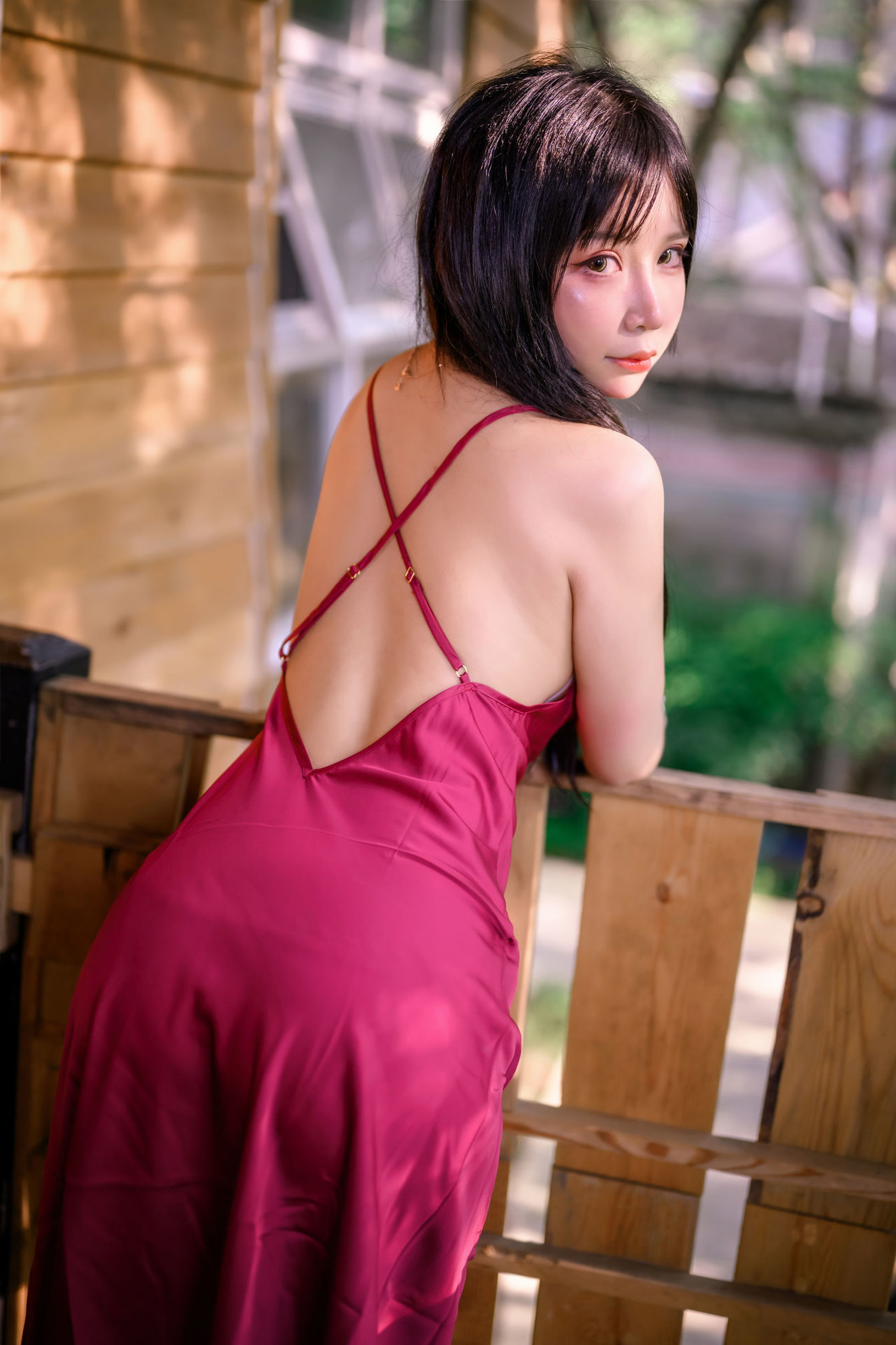 コスプレ福利] 二次元美少女がモクシアーを抱いて連れ去る - 屋外セクシー