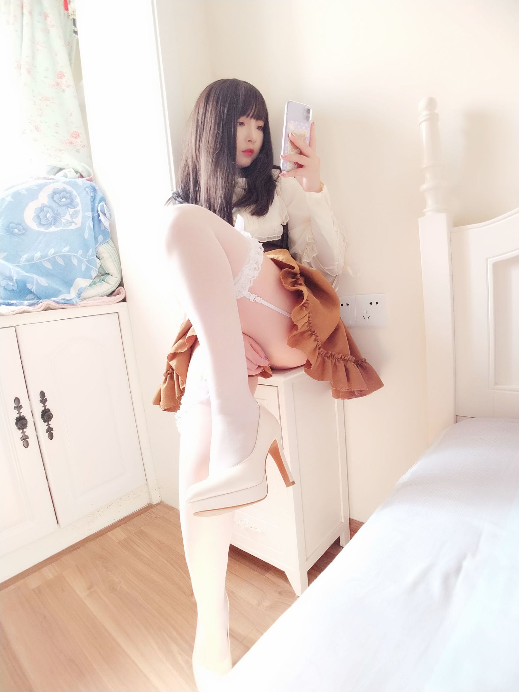 COS 복지] 2차원 미녀 후루카와 카구라 - 레이스 장통 가터벨트 스타킹