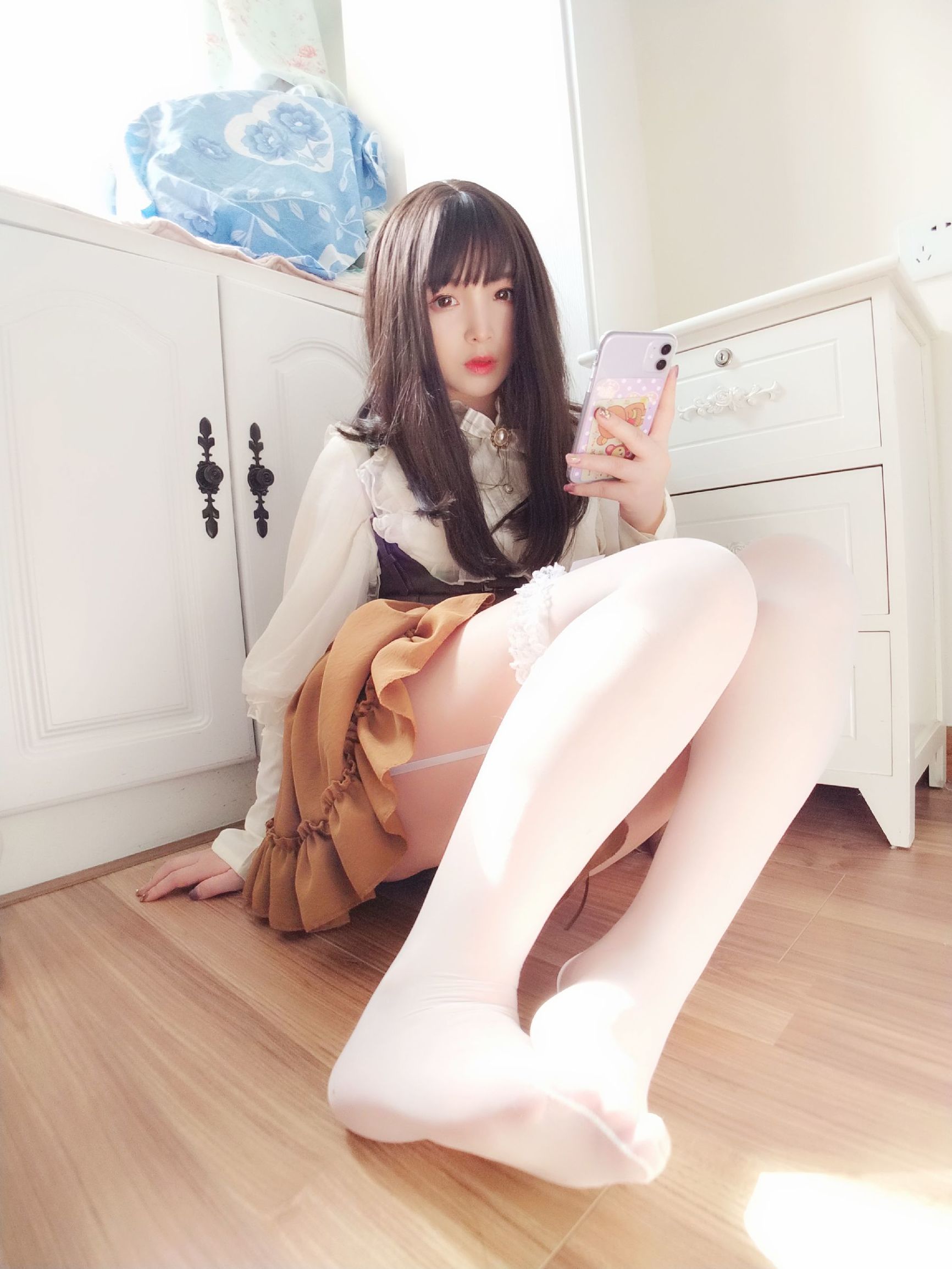 COS 복지] 2차원 미녀 후루카와 카구라 - 레이스 장통 가터벨트 스타킹