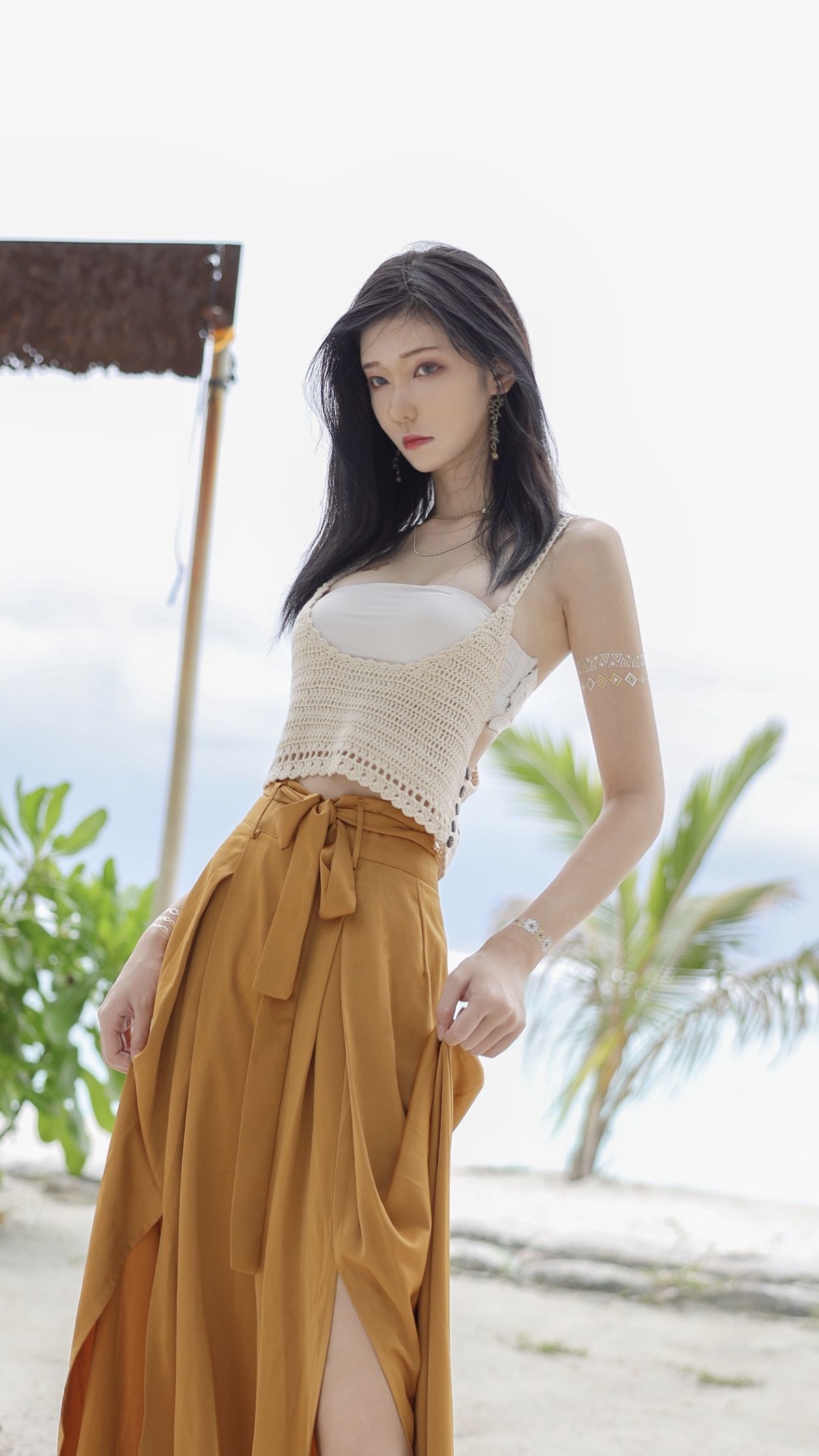 คอสฟู๋ลี่] นักบล็อกอนิเมะ นันเทา Momoko - กางเกงเหลือง
