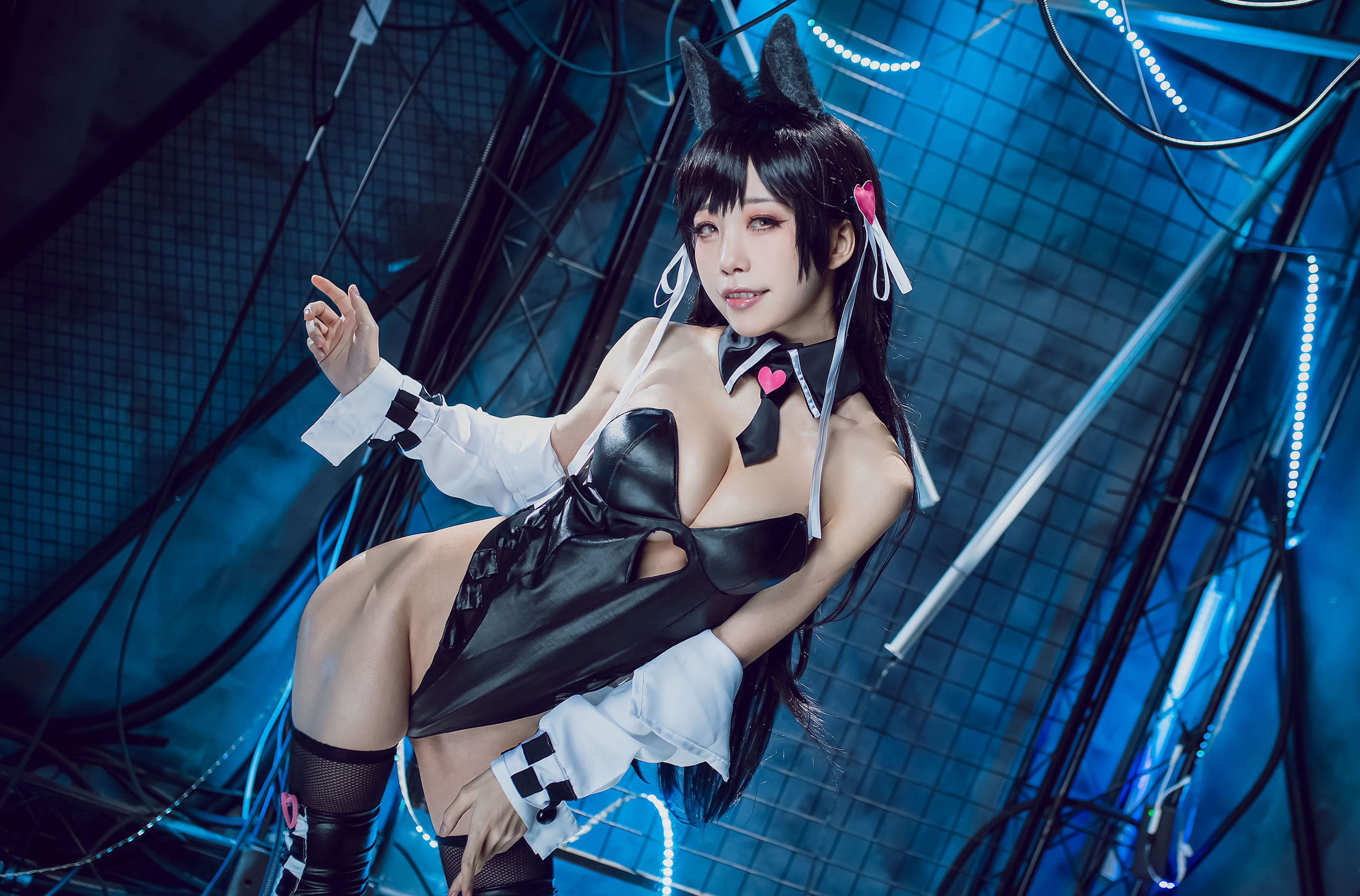 COS phúc lợi] Blogger anime Shui Miao Aqua - Azur Lane Ayanami Inu Đồng nhân xe máy