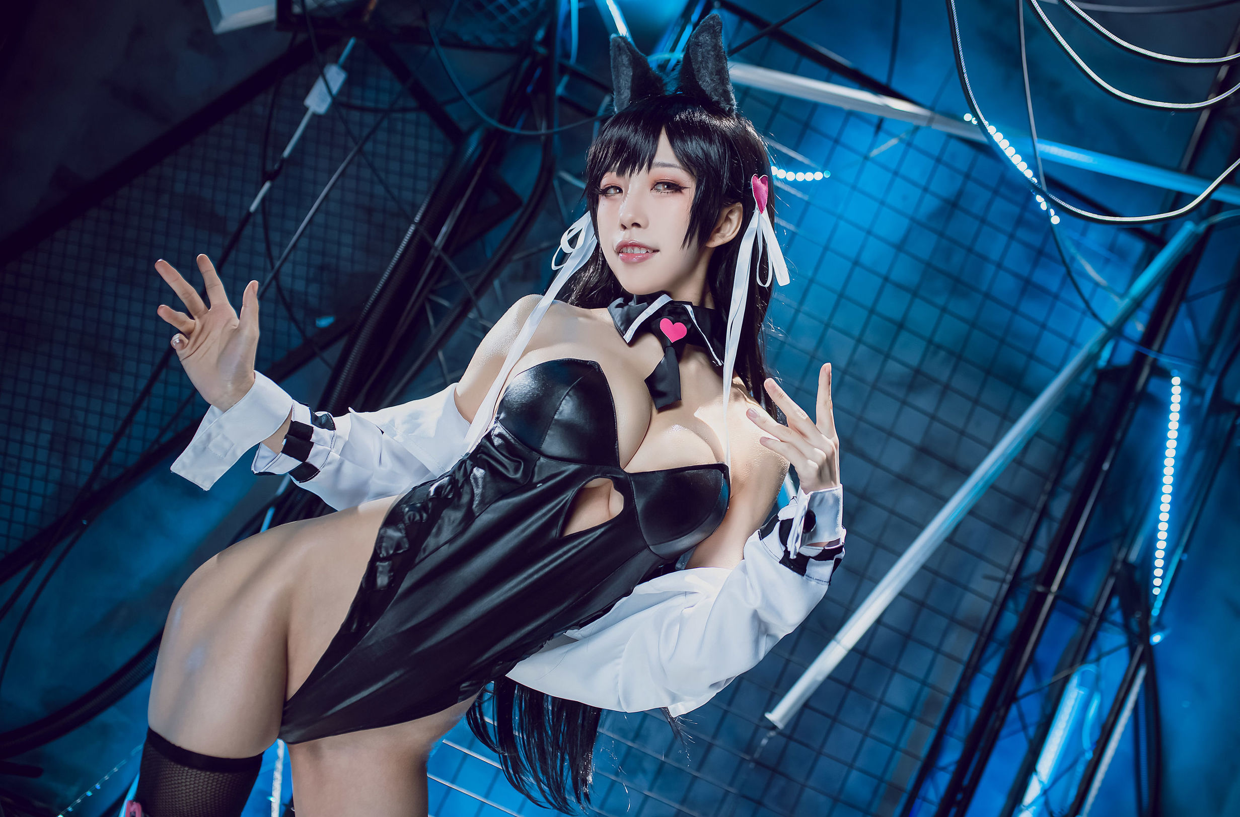 COS phúc lợi] Blogger anime Shui Miao Aqua - Azur Lane Ayanami Inu Đồng nhân xe máy