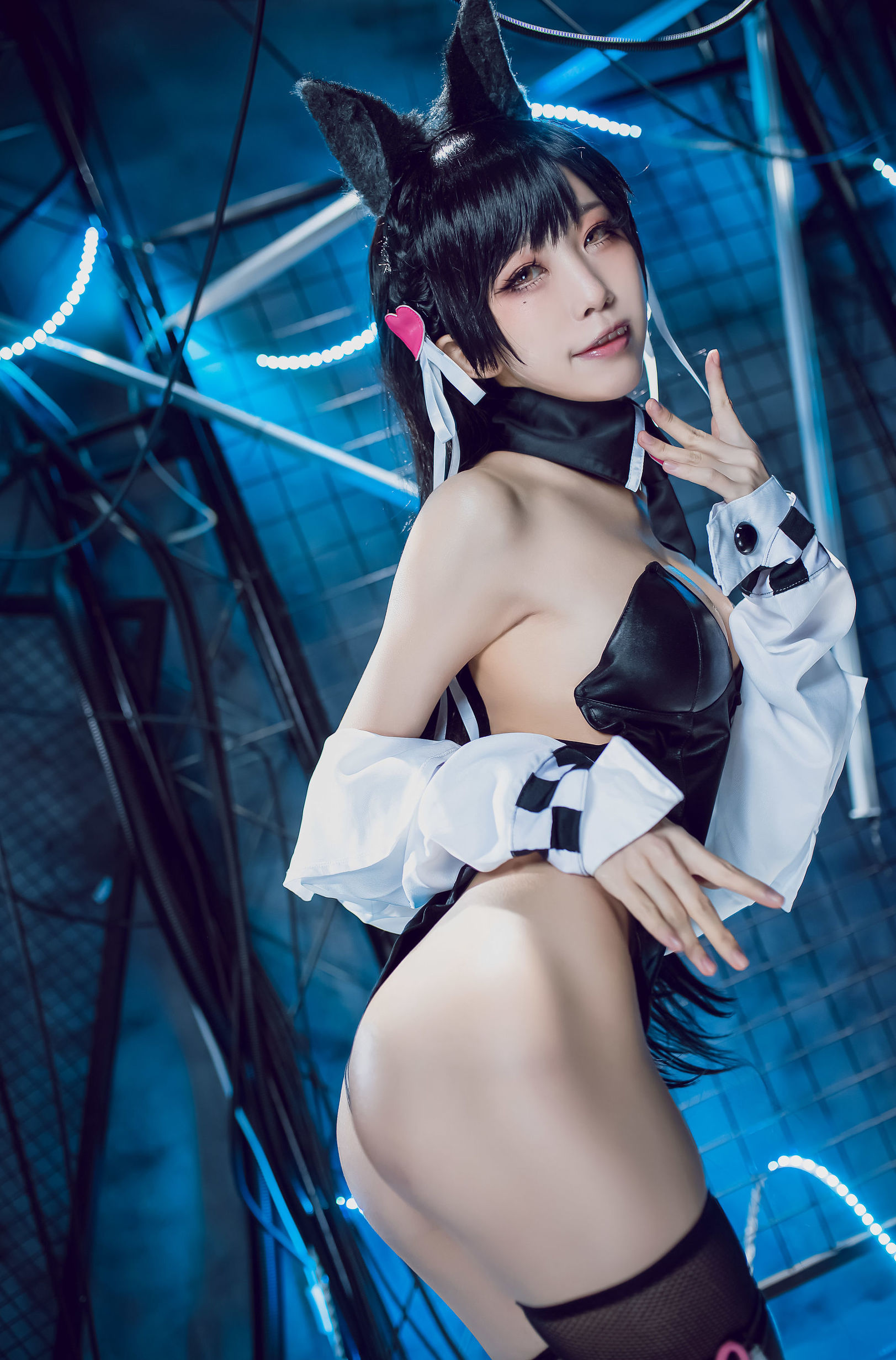COS phúc lợi] Blogger anime Shui Miao Aqua - Azur Lane Ayanami Inu Đồng nhân xe máy