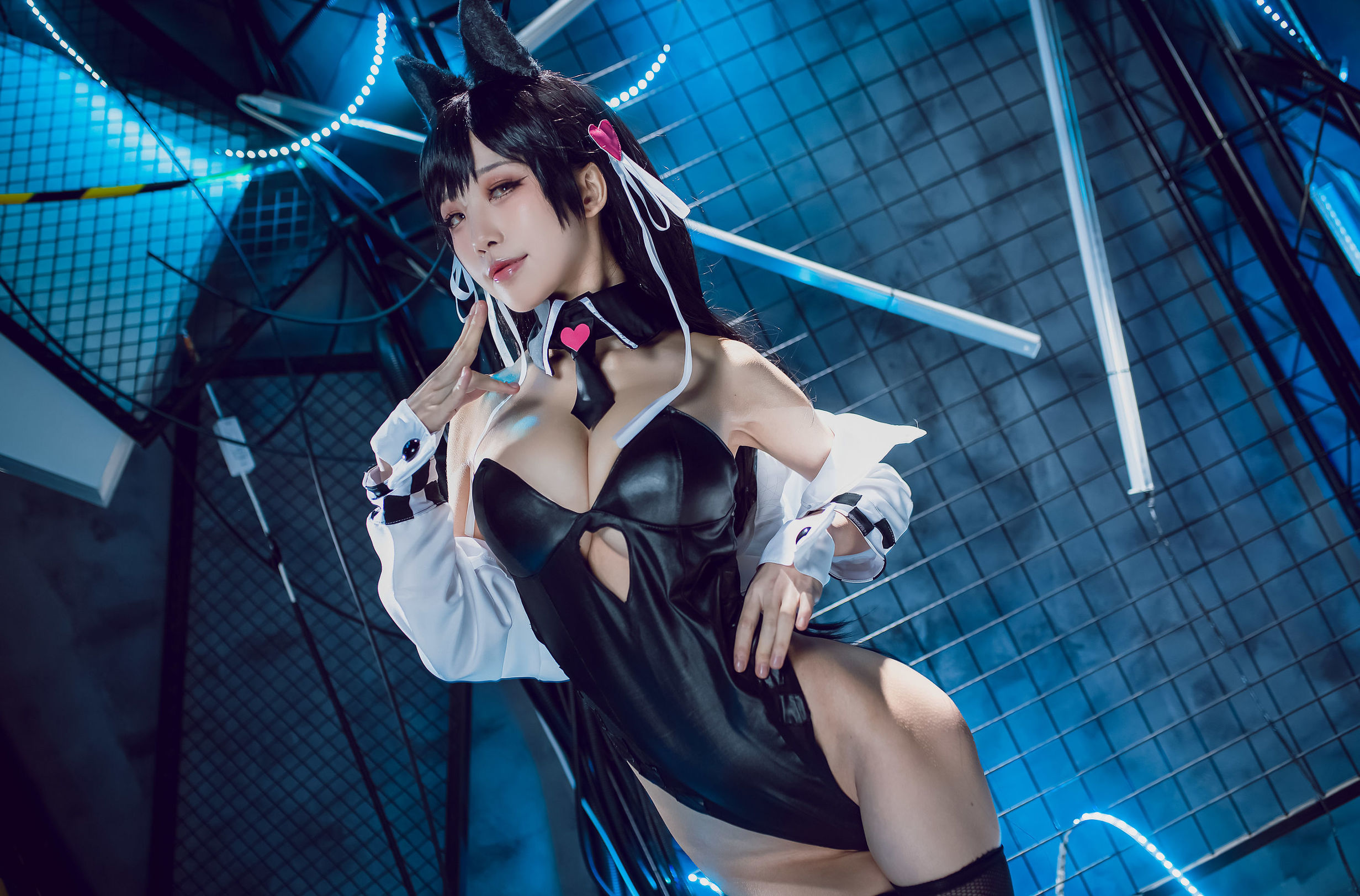 COS phúc lợi] Blogger anime Shui Miao Aqua - Azur Lane Ayanami Inu Đồng nhân xe máy