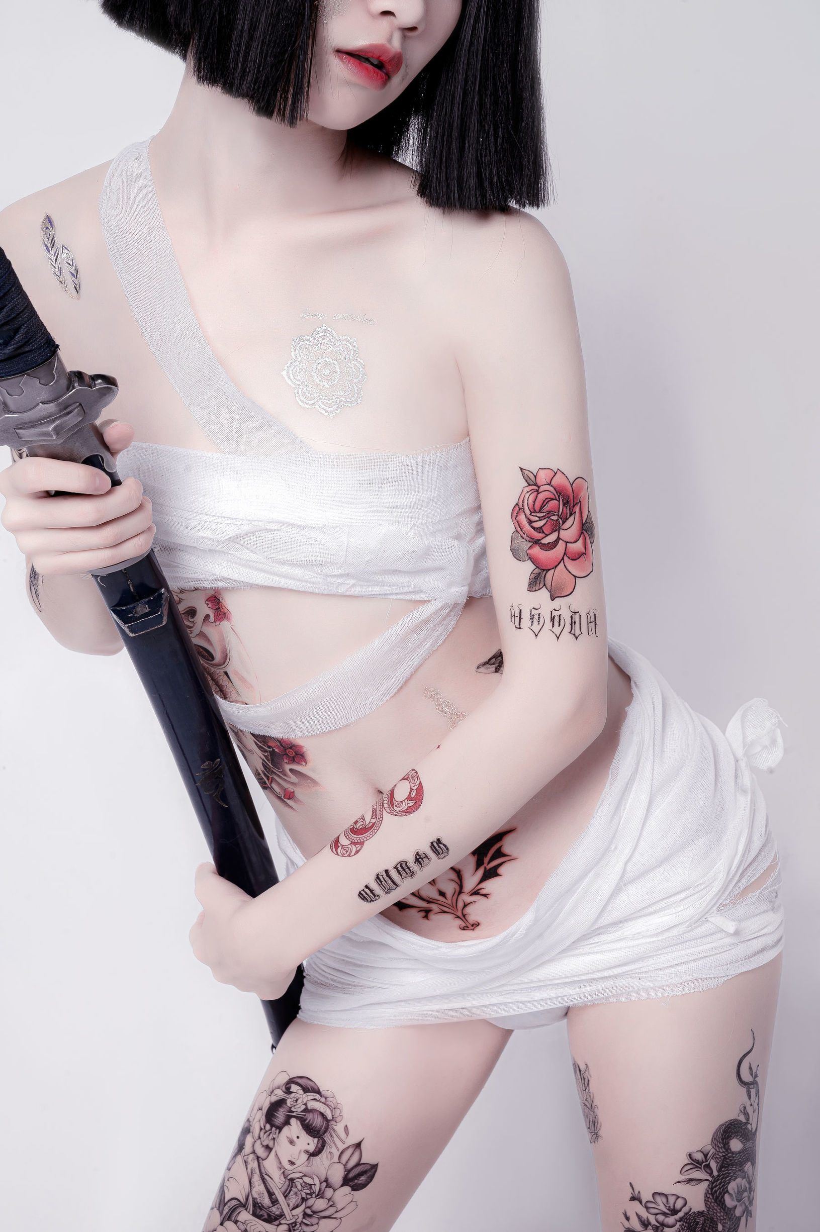 [COS福利] 动漫博主阮邑_Fairy - 绑带和武士