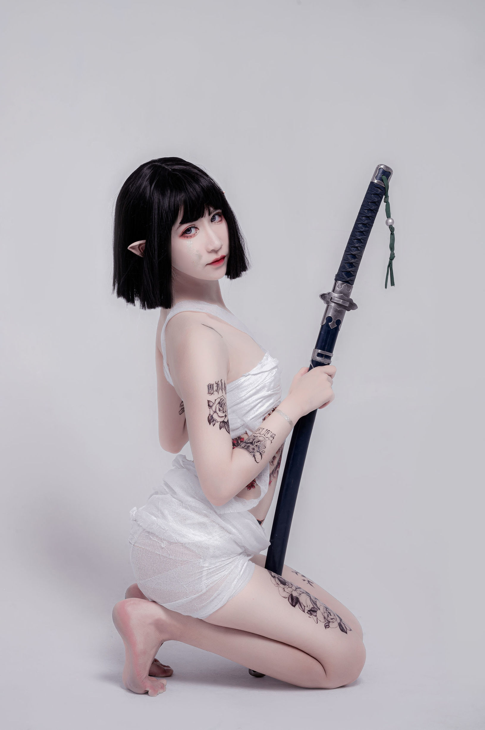 [COS福利] 动漫博主阮邑_Fairy - 绑带和武士