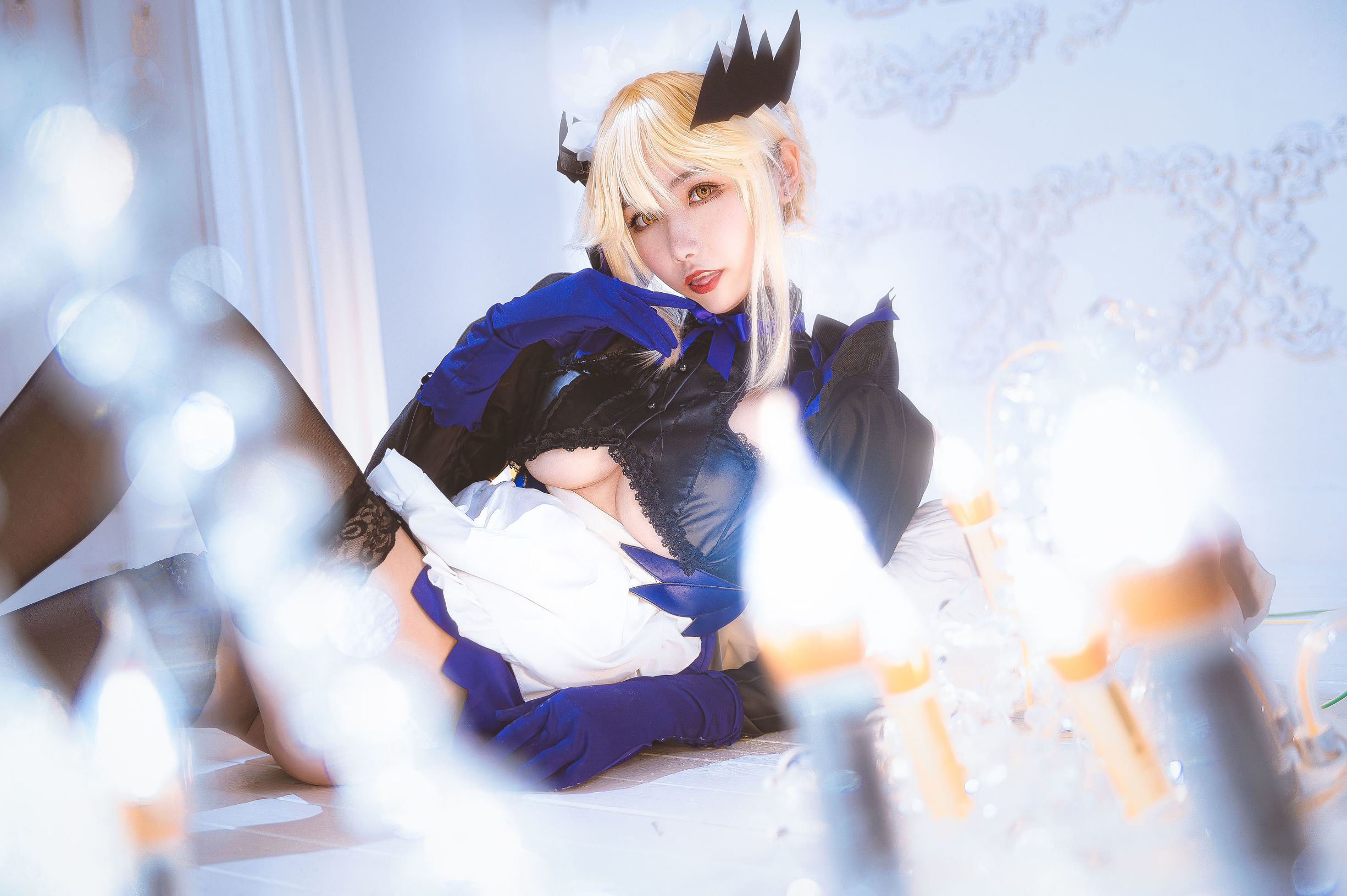 COS Welfare] Weibo Girl Momoko Aoi Aoi - Black Gun Clumsy Maid