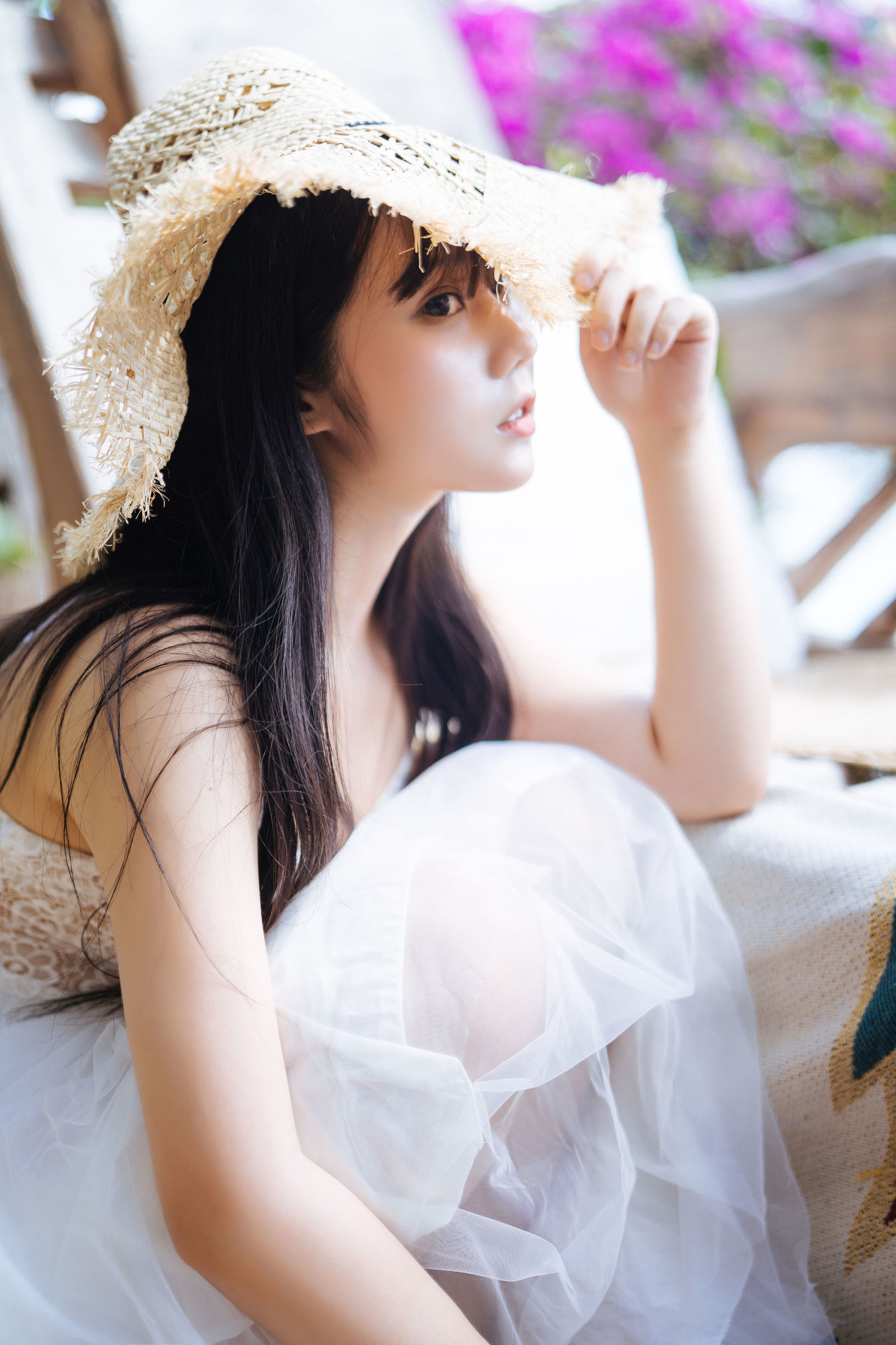 COS Phúc lợi] Weibo Phúc lợi Ji Jing Jiang - Cô gái váy trắng của Tĩnh Hạ