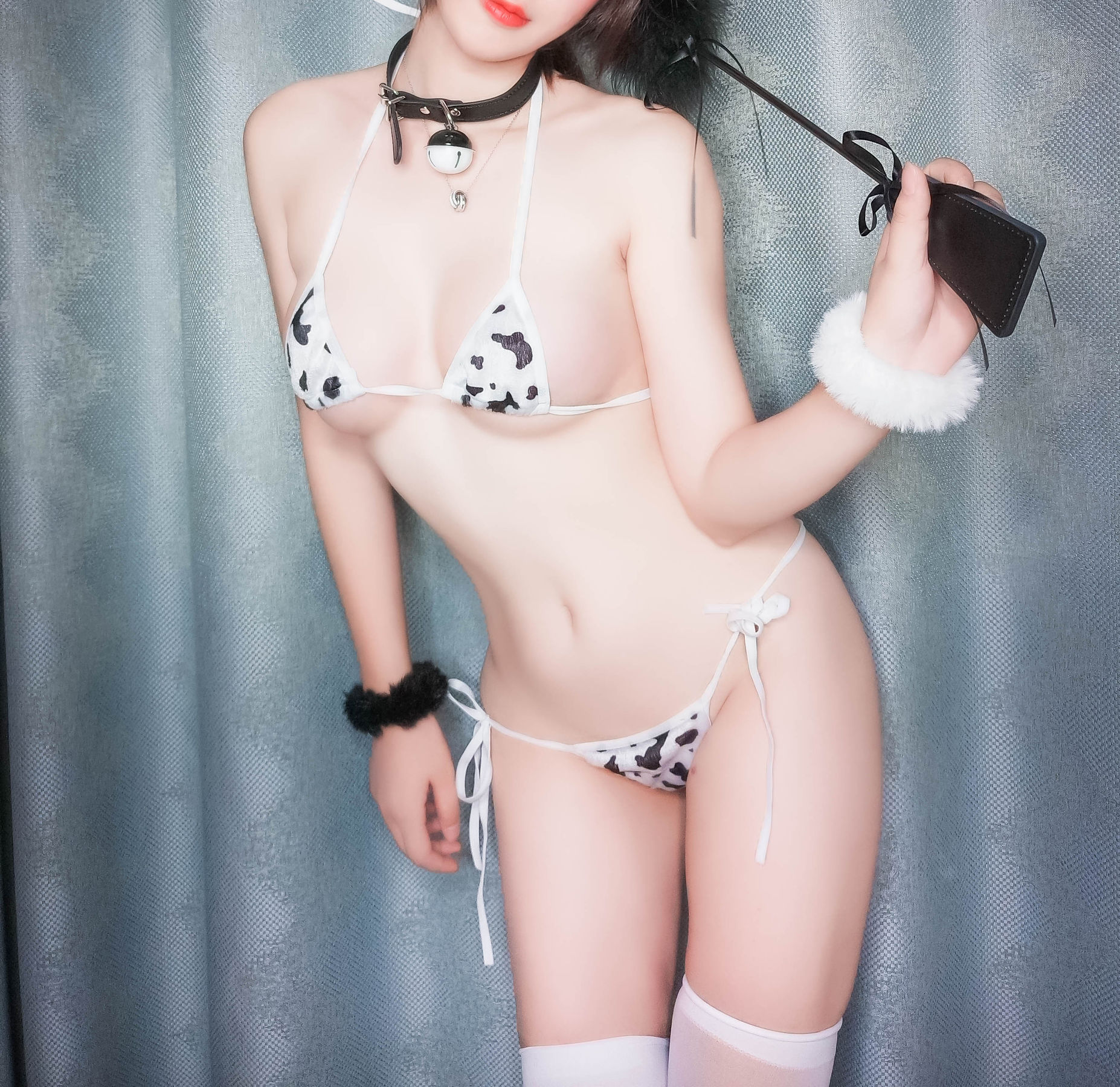 COSプレイの福利] 斗魚主播 w黒米粥w - 乳牛