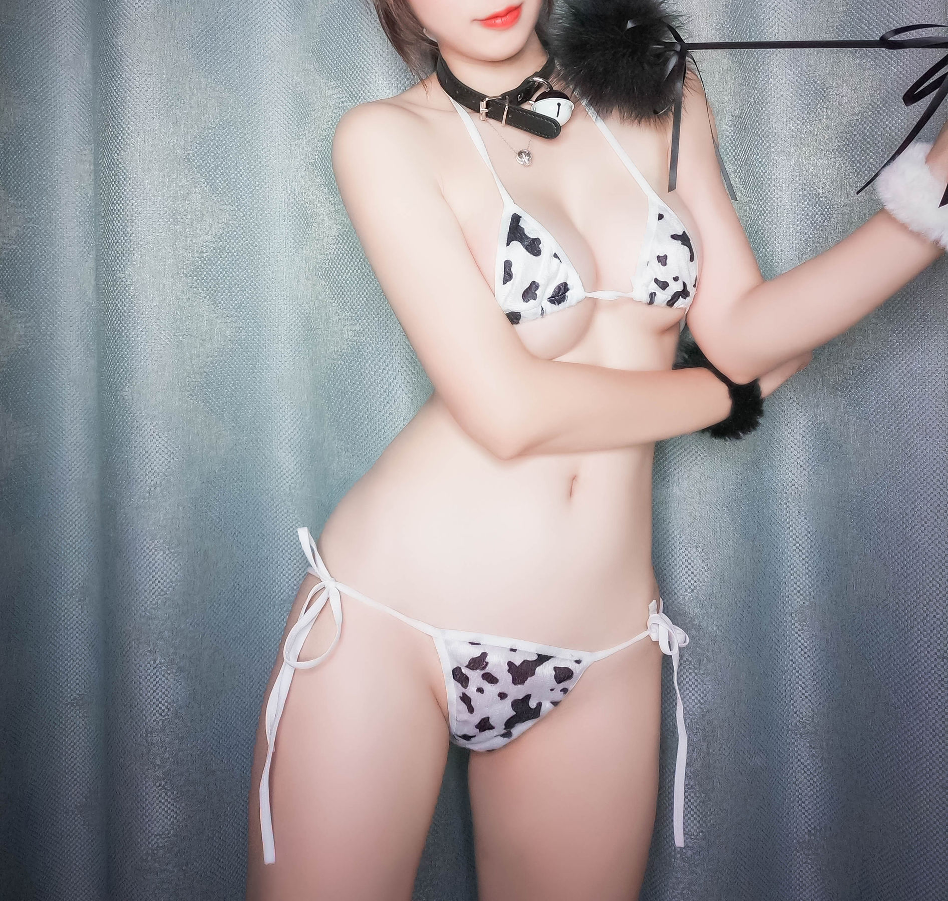 COSプレイの福利] 斗魚主播 w黒米粥w - 乳牛