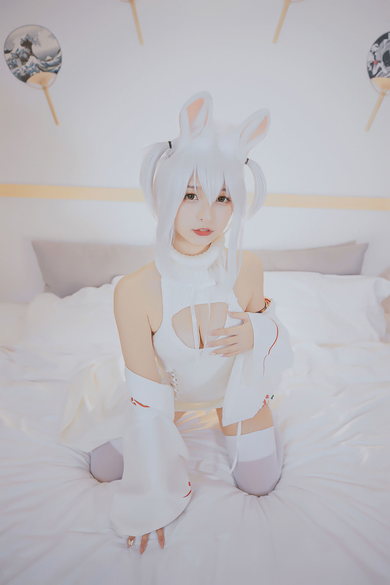 コスプレ福利] ロリ神楽板真冬の危険な耳-狼妹&兎娘