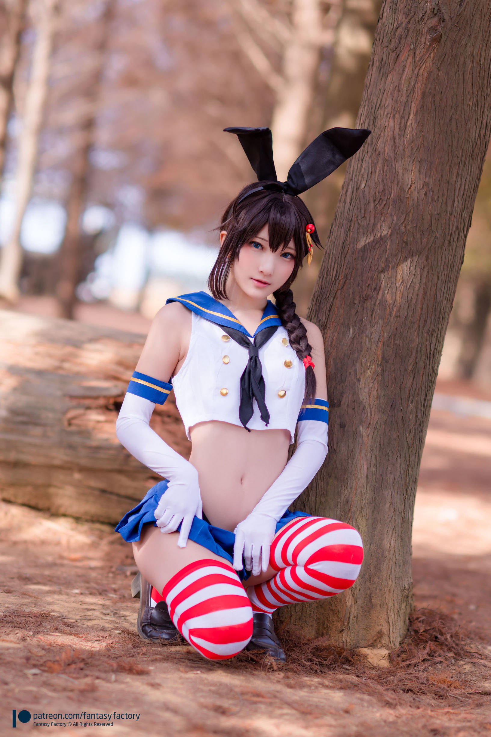 [Fantasy Factory] 小丁Cosplay - JK制服 水手小兔 外拍